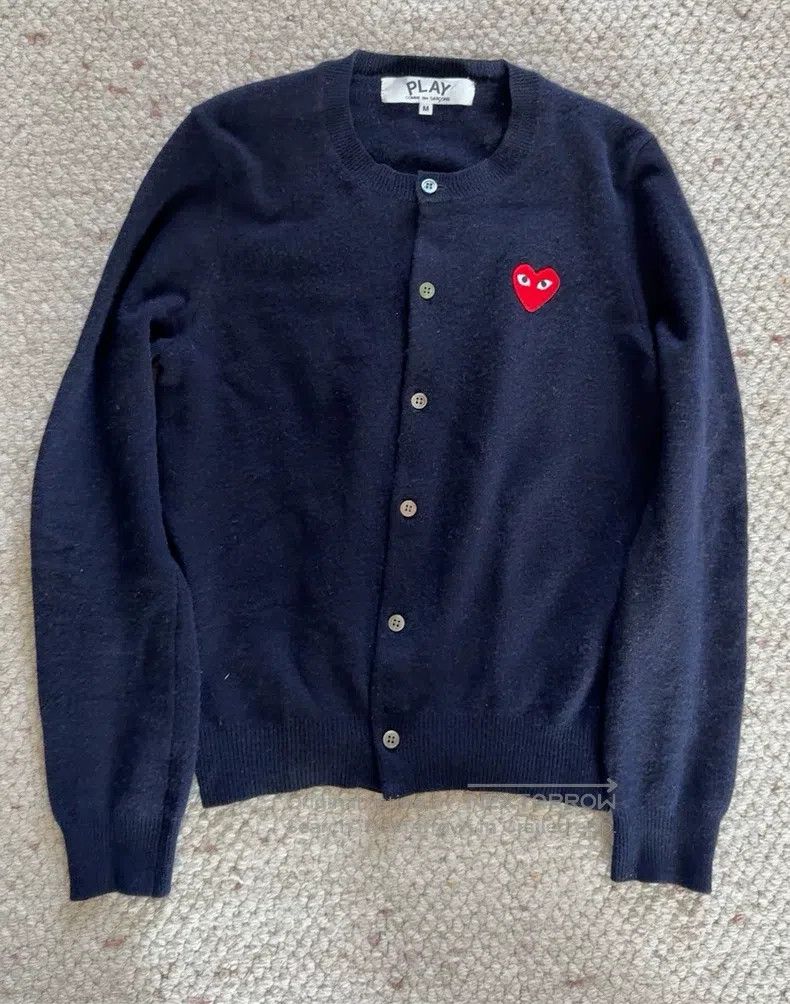 Comme des Garcons Comme Des Garcons Red heart wool cardigan Size M / US 6-8 / IT 42-44 - 1 Thumbnail