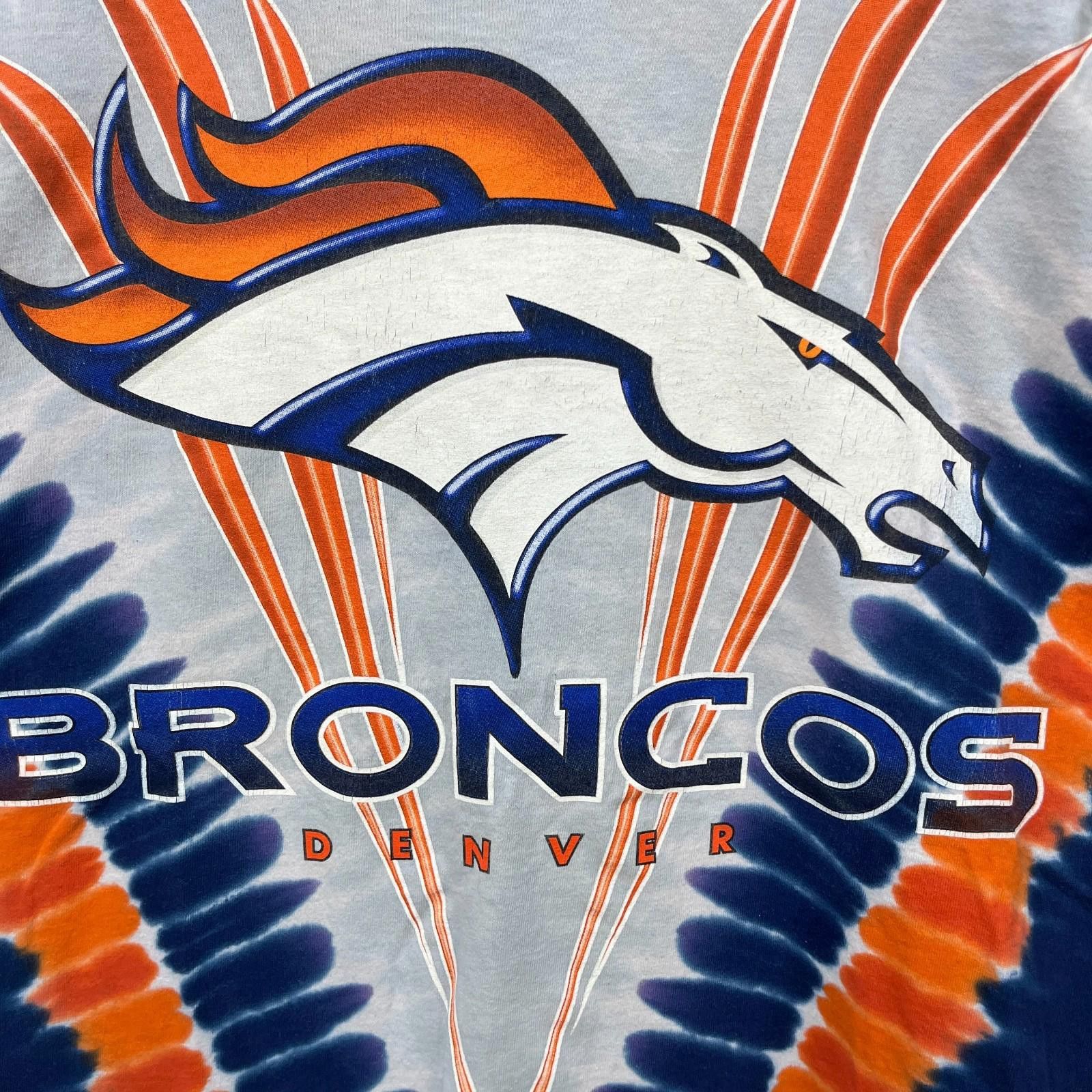 Liquid Blue Vintage 90s Denver Broncos Liquid Blue Tie Dye T Shirt Large Size ONE SIZE - 2 Thumbnail