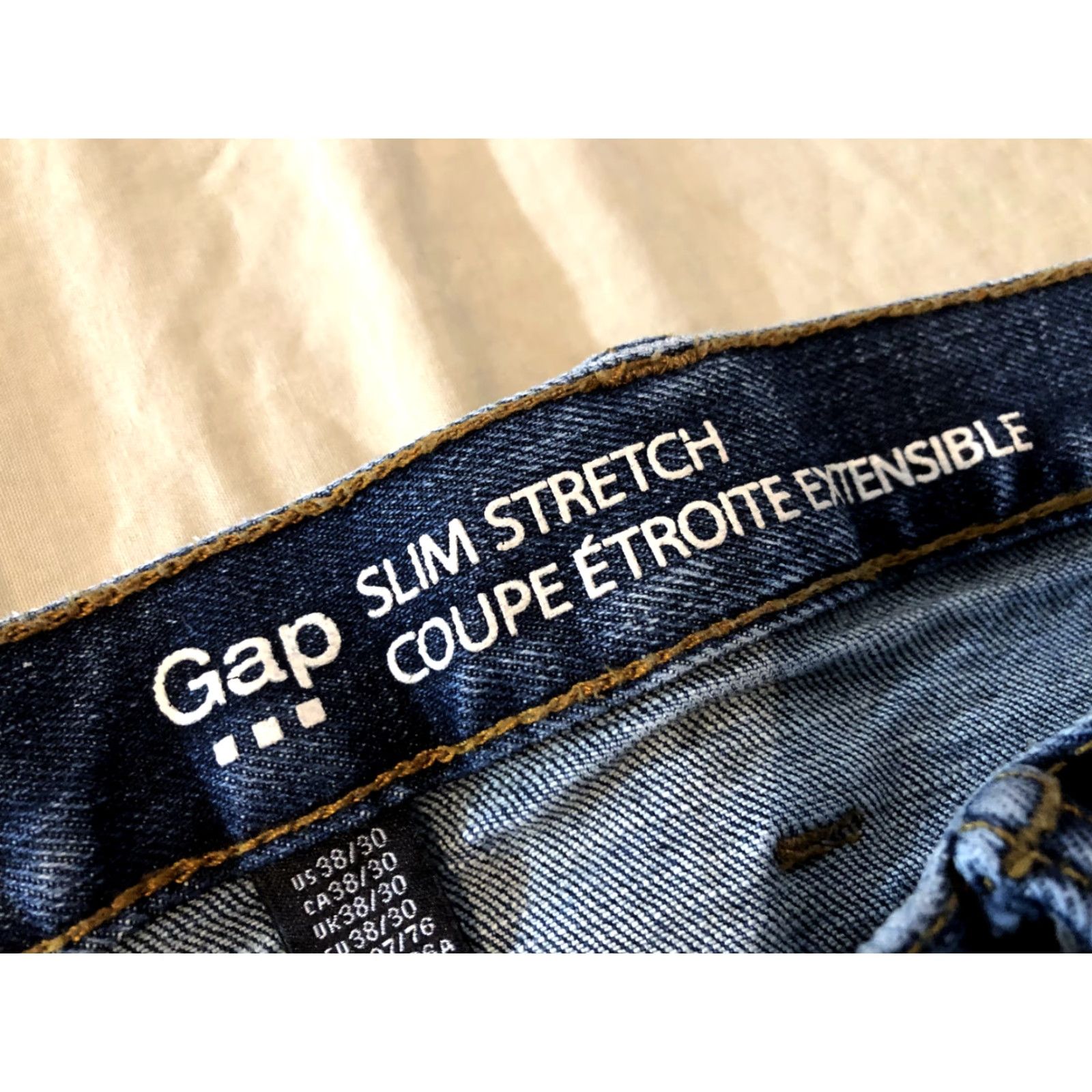 Gap Mens Gap Jeans 38x30 Slim Straight Denim Pants Stretch 40x30 Blue Jeans Regular Fit Mens Size US 38 / EU 54 - 4 Thumbnail