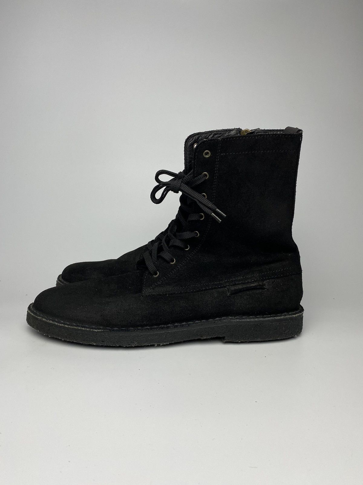 Burberry Burberry Black Suede Combat Boots Size US 10 / EU 43 - 2 Thumbnail