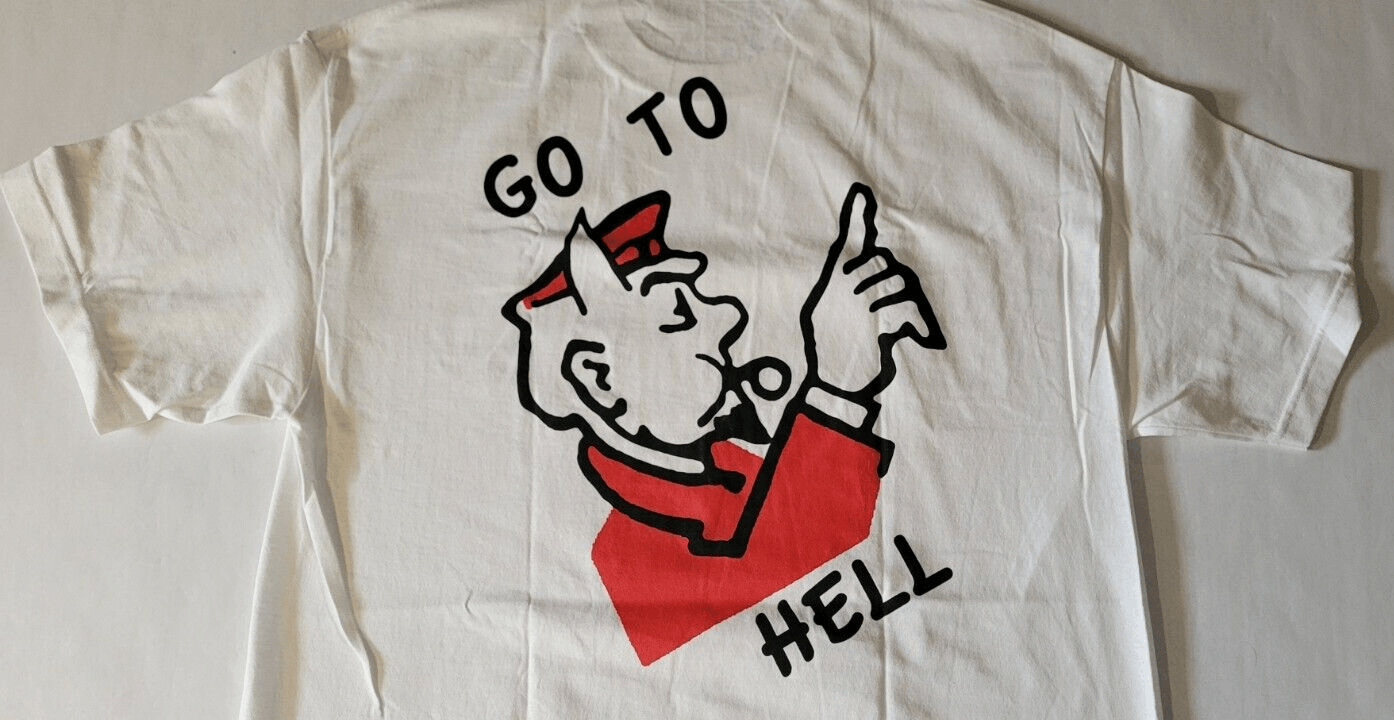 image of Fuck The Population x G59 Records Go To Hell Shirt Suicideboys Ftp Fucking Awesome Fuct XL in White