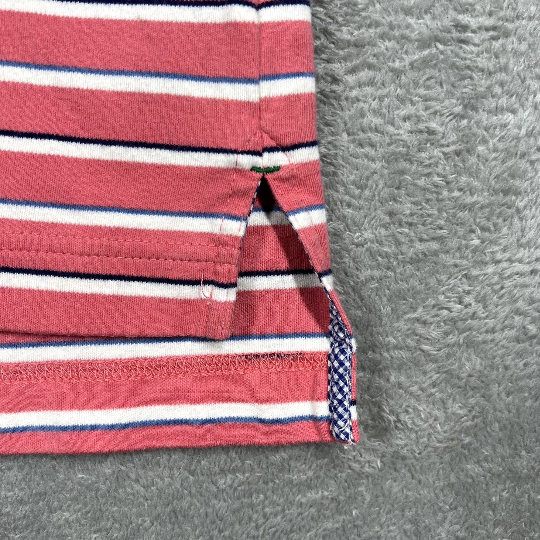 Tommy Hilfiger VINTAGE Tommy Hilfiger Polo Shirt Mens 2XL Pink Blue White Striped Minor Flaw Golf Casual Shirt Size US XXL / EU 58 / 5 - 7 Thumbnail