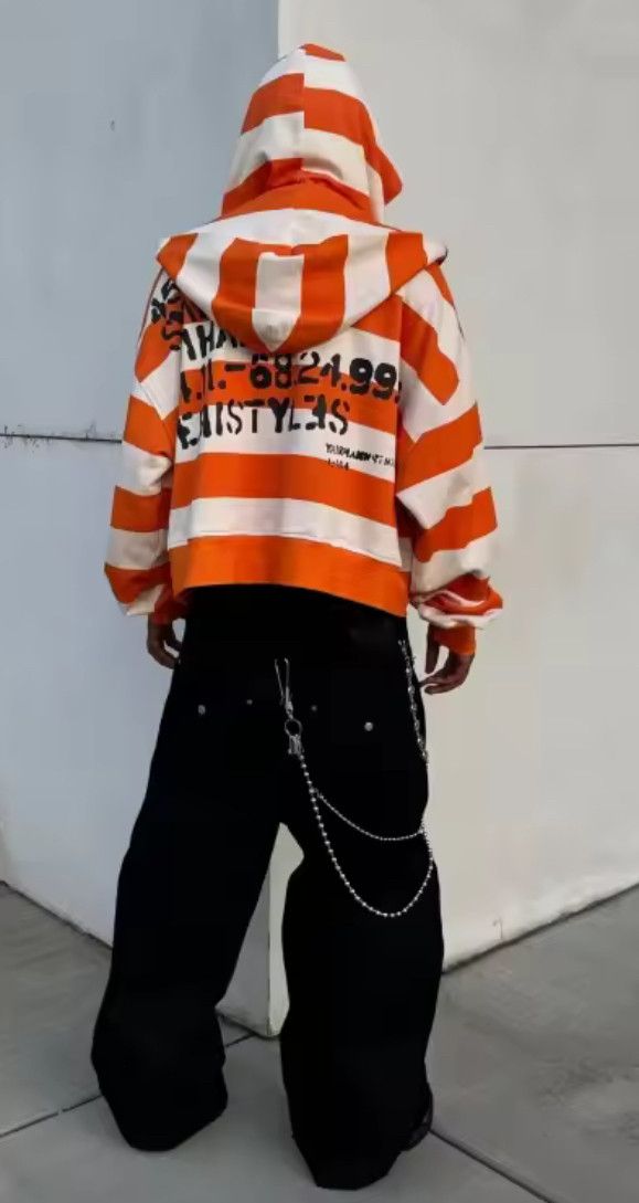 Other High Street Punk Color Block Scarf Niche Orange Hoodie Size US L / EU 52-54 / 3 - 1 Thumbnail