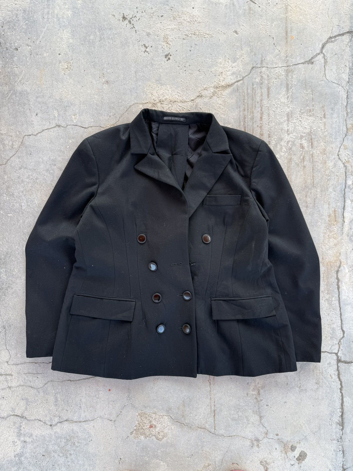 Yohji Yamamoto Vintage 1990s Yohji Yamamoto Back Pleated Jacket Size 38L - 1 Thumbnail