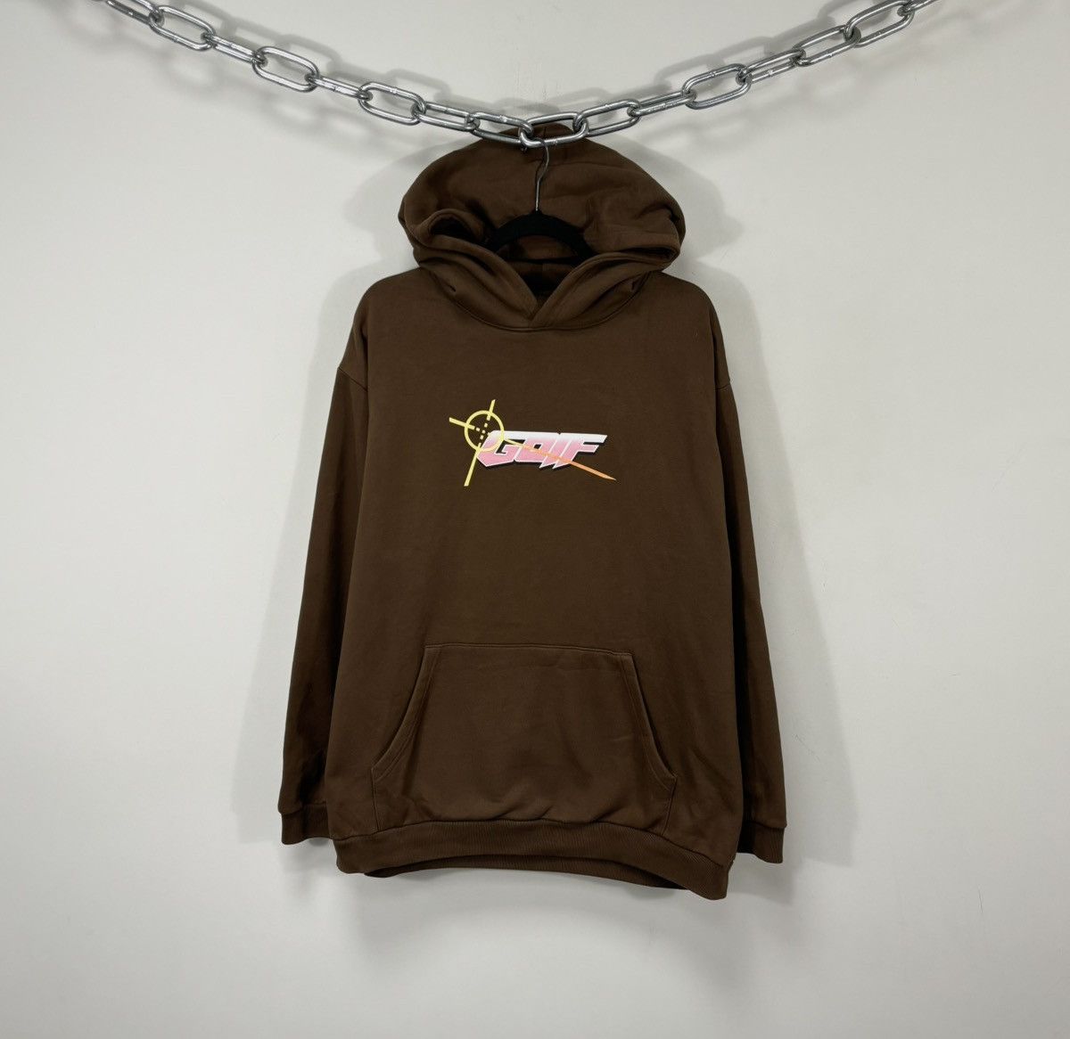 Golf Wang Golf Wang Crisis Logo Y2K Men’s Hype Brown Hoodie Size US XL / EU 56 / 4 - 1 Thumbnail