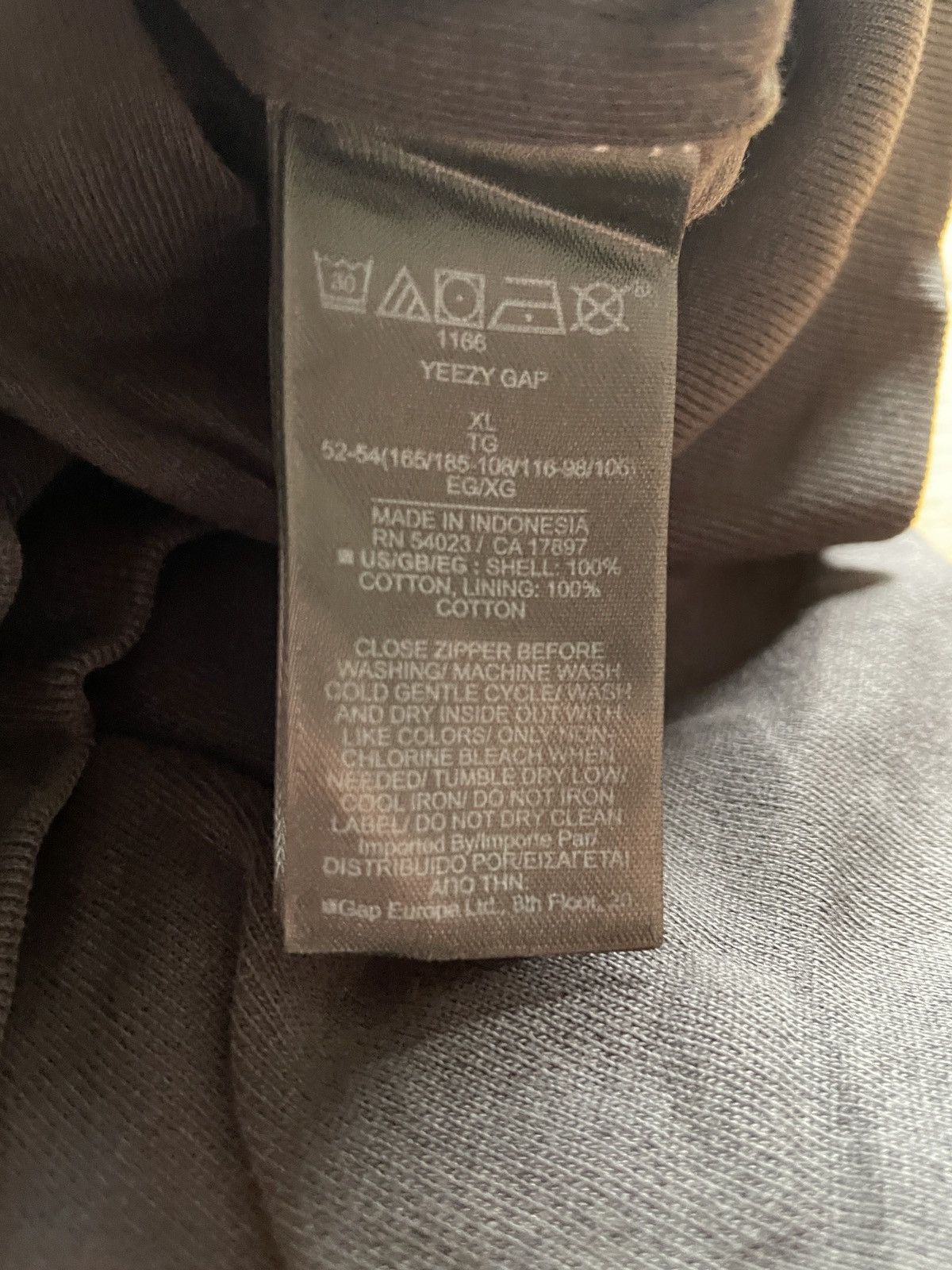 Gap × Kanye West × Yeezy Black Yeezy Gap Zip Up Hoodie Sweatshirt XL (UNRELEASED) Size US XL / EU 56 / 4 - 5 Thumbnail