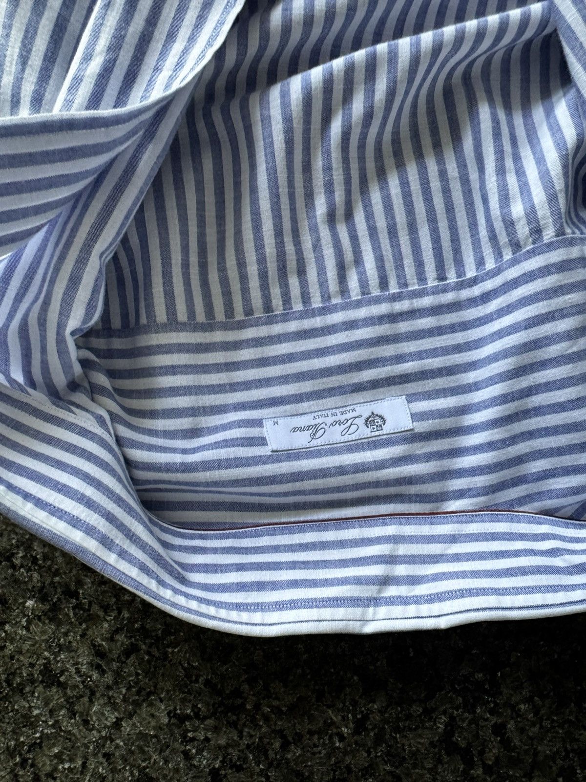 Loro Piana Loro piana blue white cotton shirt Size US M / EU 48-50 / 2 - 1 Thumbnail
