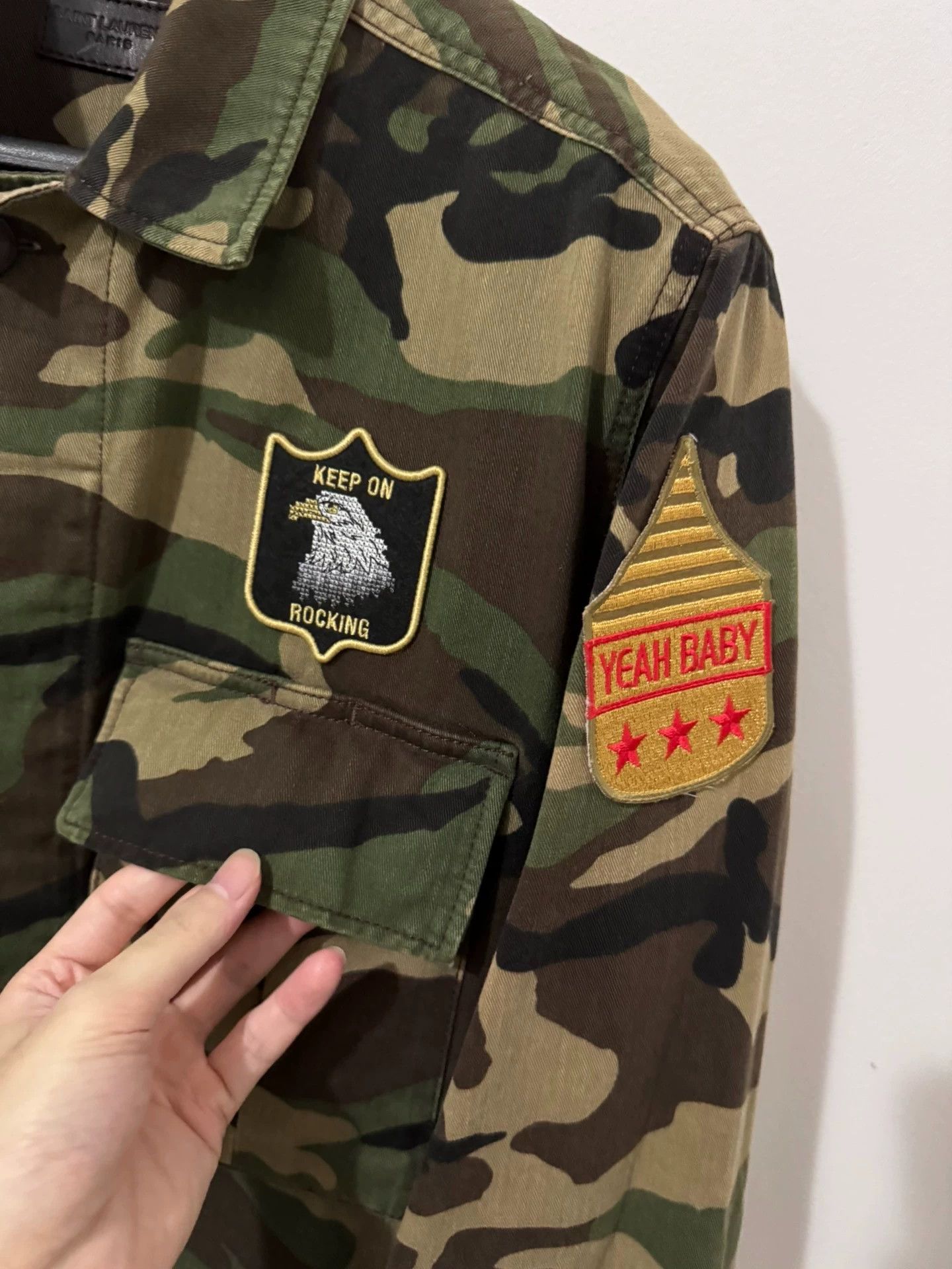 Saint Laurent Paris Saint Laurent Four-Pocket Military Camouflage Jacket Size US S / EU 44-46 / 1 - 3 Thumbnail
