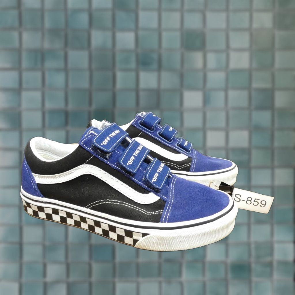 VANS Off The Wall Sneakers Men Women Blue Suede Canvas