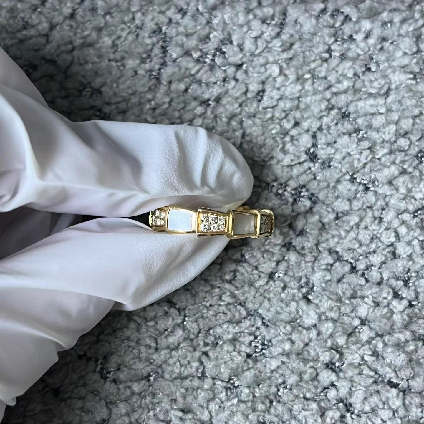 Bvlgari BVLGARI pink gold logo ring Size ONE SIZE - 2 Thumbnail