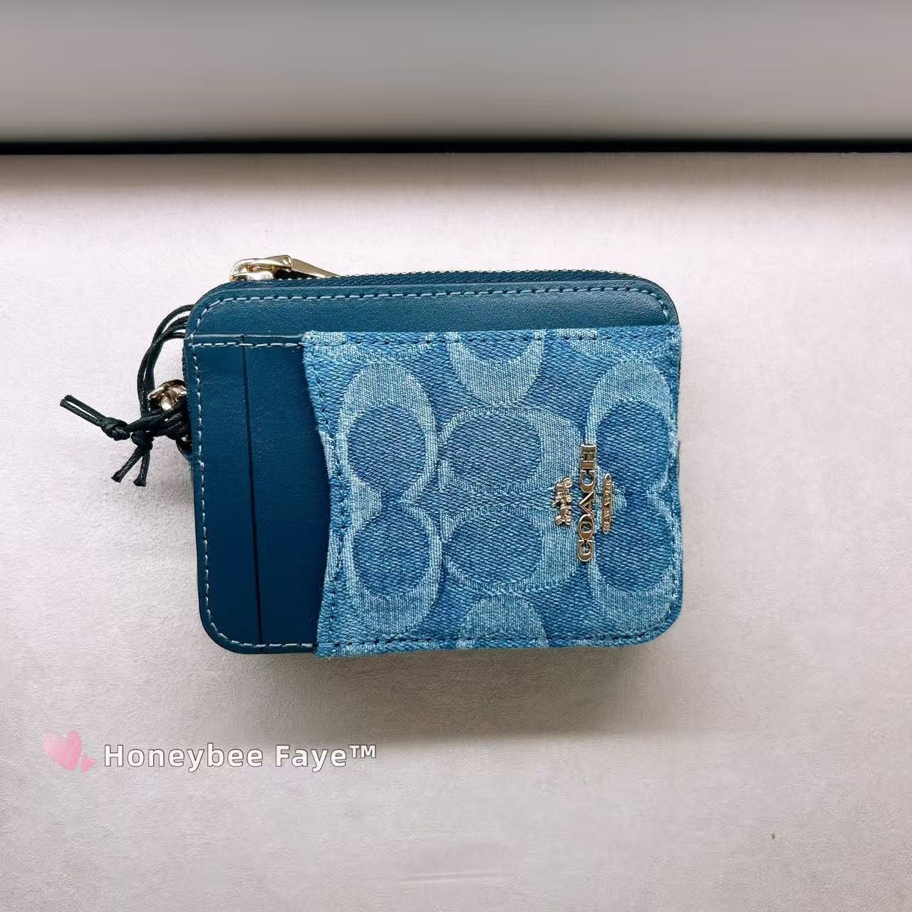 Coach Zip Card Case In Signature Denim CDM29 Size ONE SIZE - 2 Thumbnail