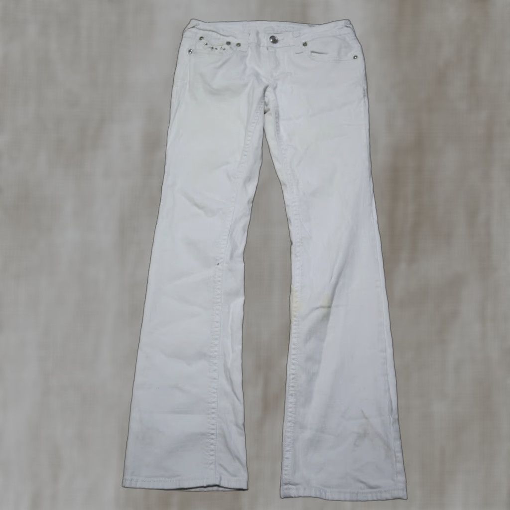 Grace in LA Grace in LA Jeans Women Slim 30.5in White Rhinestone Sequin Embroidery 5-Pocket Denim Skinny Size 11 Size 32" / US 10 / IT 46 - 1 Thumbnail