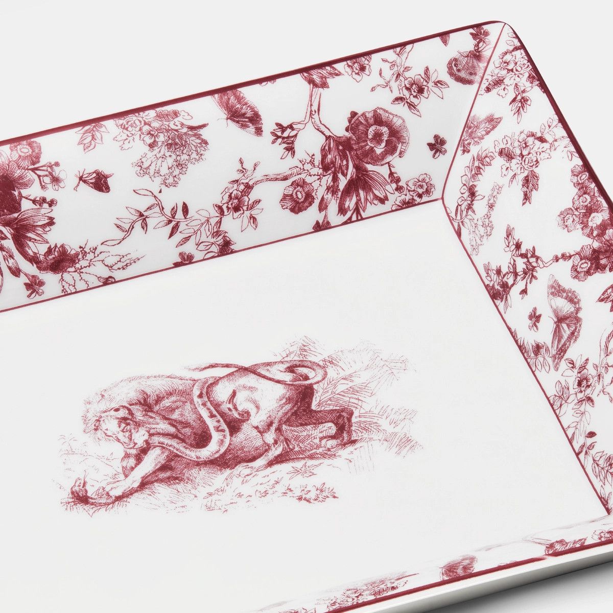 Dior o1bcso1str0225 Size:OS/ Trinket Tray in Burgundy Toile Size ONE SIZE - 4 Thumbnail