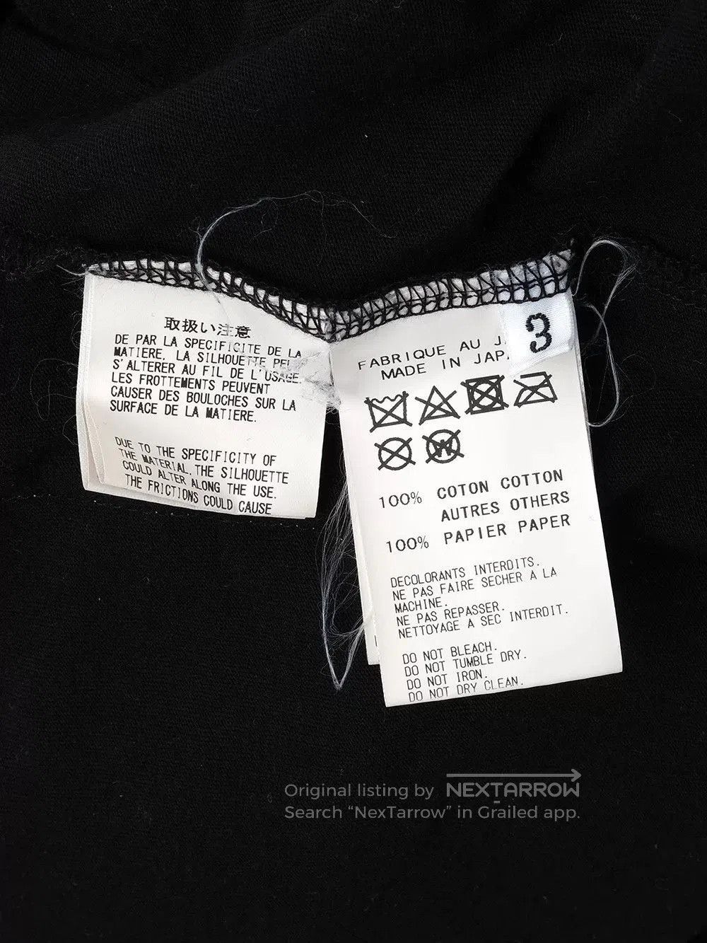 Yohji Yamamoto YOHJI YAMAMOTO Black Long Sleeve Top. Size US L / EU 52-54 / 3 - 5 Thumbnail