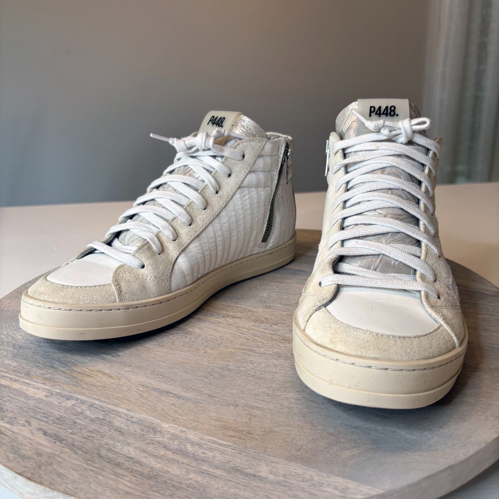 P448 P448 Women's High Top Sneakers in Peony EU 38 US Size 7.5 Size US 7.5 / IT 37.5 - 2 Thumbnail