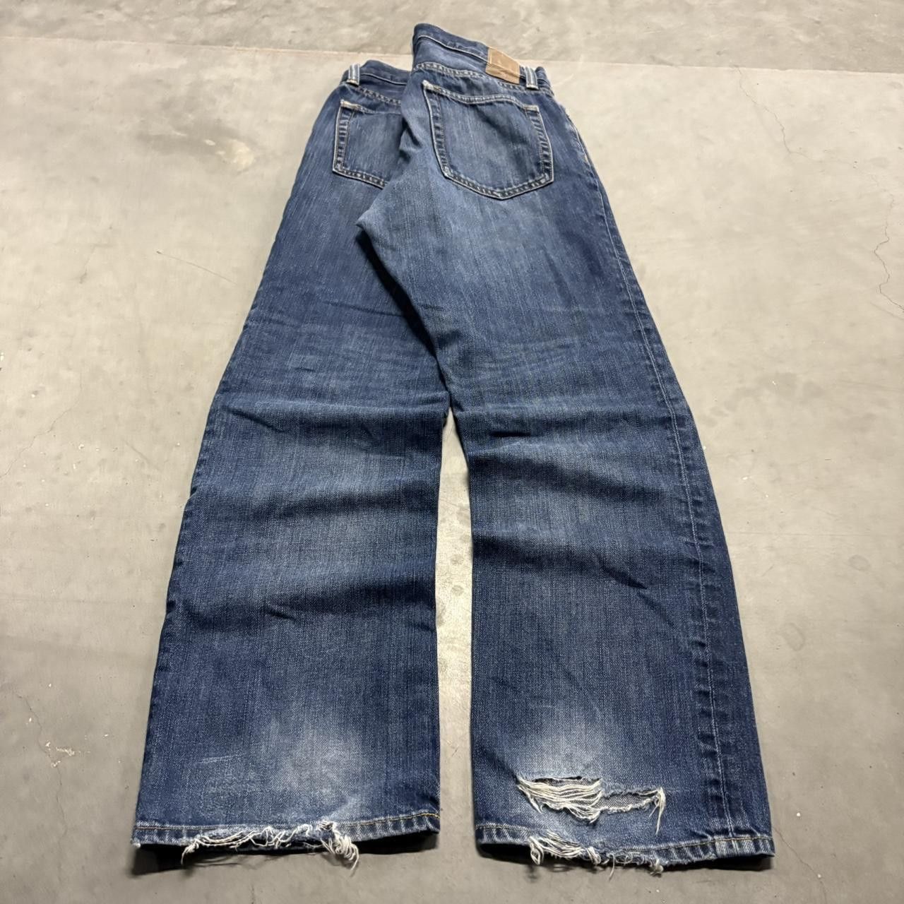 Gap Crazy Vintage Y2K/2000s Baggy Gap Easy Dark Blue Wash Denim Jeans! Size US 31 - 4 Thumbnail