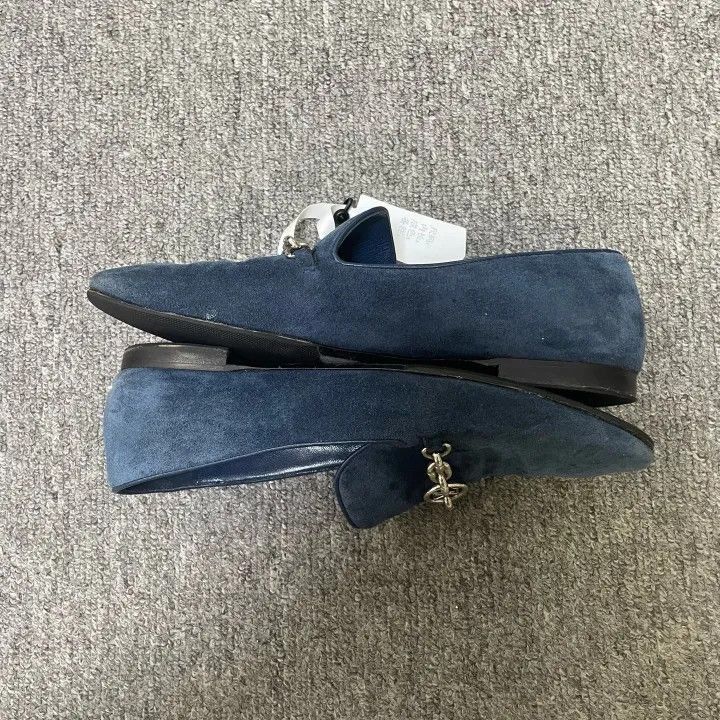 Louis Vuitton Louis Vuitton Blue Loafers for Women -2508 Size US 7 / IT 37 - 4 Thumbnail