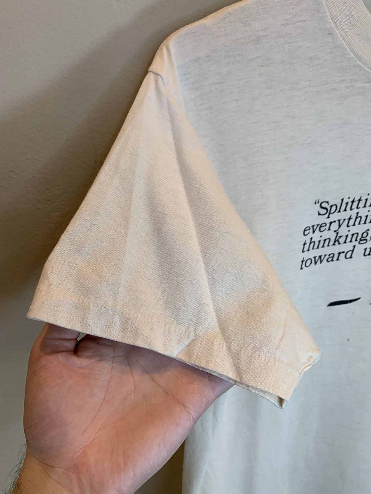 Vintage *RARE* Vintage 70’s Albert Einstein Splitting The Atom Shirt Size US L / EU 52-54 / 3 - 3 Thumbnail