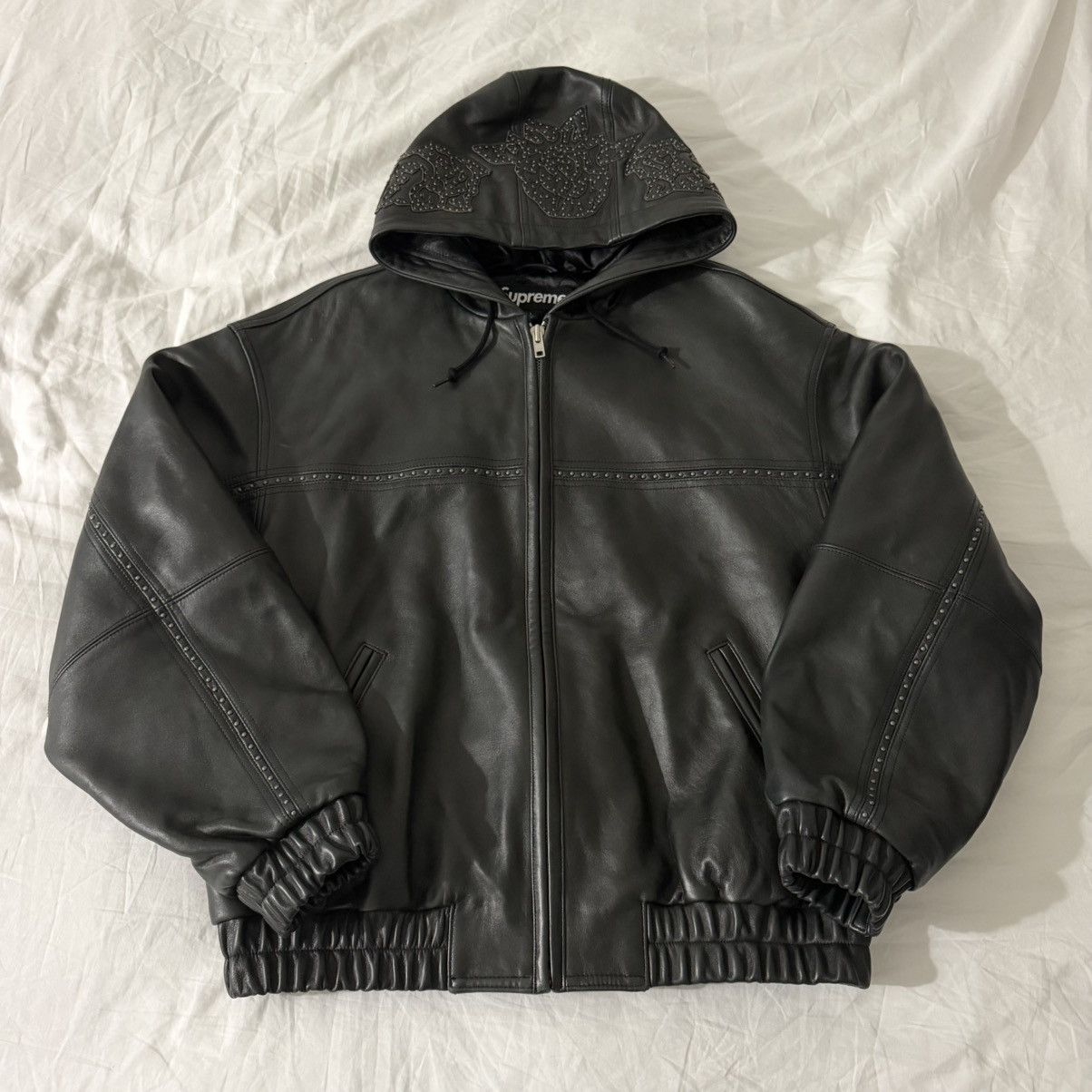 Supreme Leather Studded Jacket | Grailed