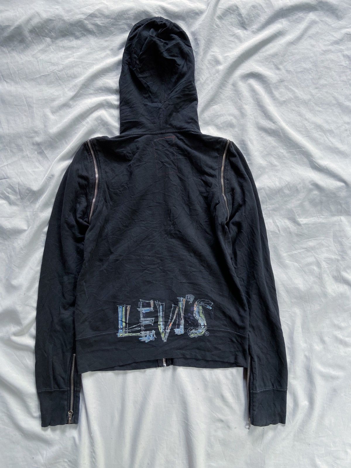 Beauty Beast LEVIS MULTI ZIPPER PUNK SUN FADED STYLE ZIP HOODIE Size US S / EU 44-46 / 1 - 3 Thumbnail