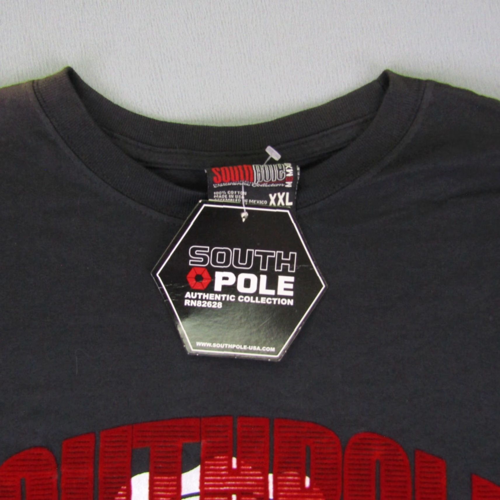 Southpole VINTAGE Southpole Shirt Mens 2XL Black Red Felt Spellout Graphic Hip Hop Y2K Mens Size US XXL / EU 58 / 5 - 3 Thumbnail
