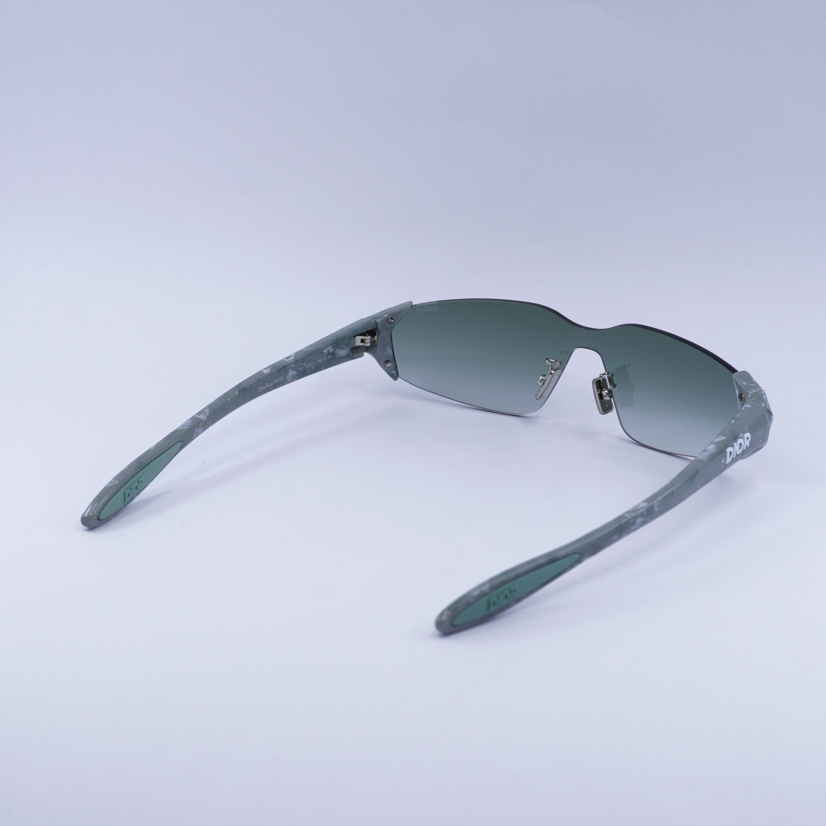 Dior Dior DIORBAY M1U 55C1 Sunglasses Green Geometric Frame Size ONE SIZE - 4 Thumbnail