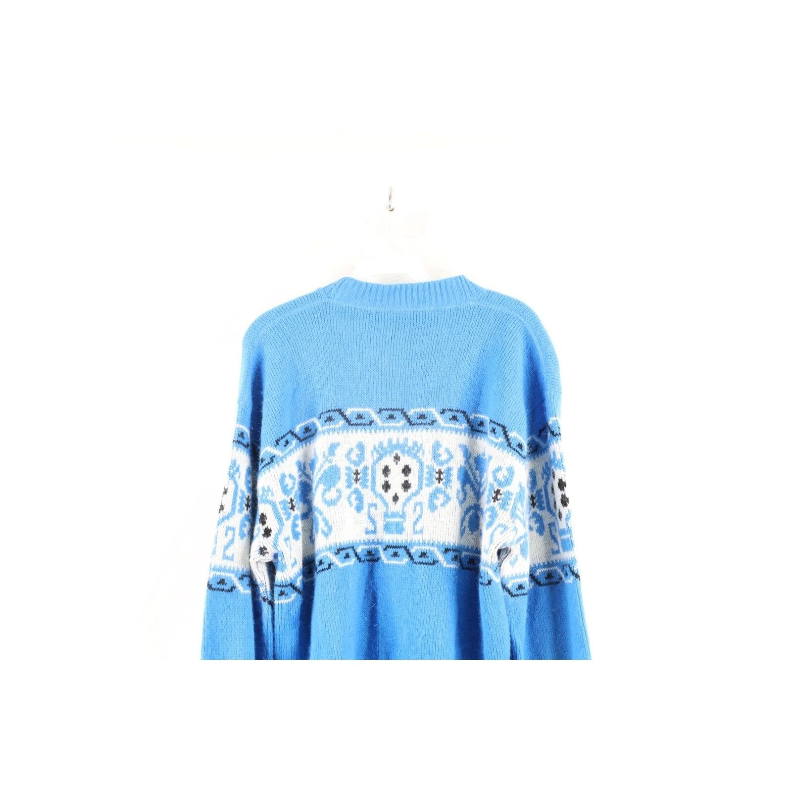 Vintage Vintage 70s Streetwear Fair Isle Nordic Knit Sweater Size US M / EU 48-50 / 2 - 6 Thumbnail