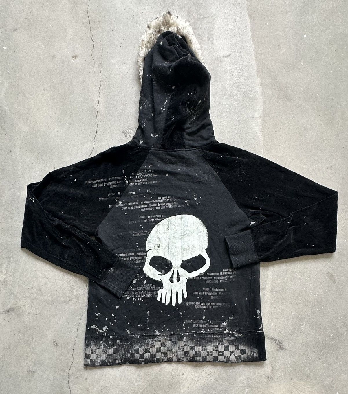 Japanese Brand × Mostly Heard Rarely Seen VINTAGE D.O.A HN+DIE ARTISAN PUNK MINK FUR HOODIE SWEATER Size US M / EU 48-50 / 2 - 8 Thumbnail