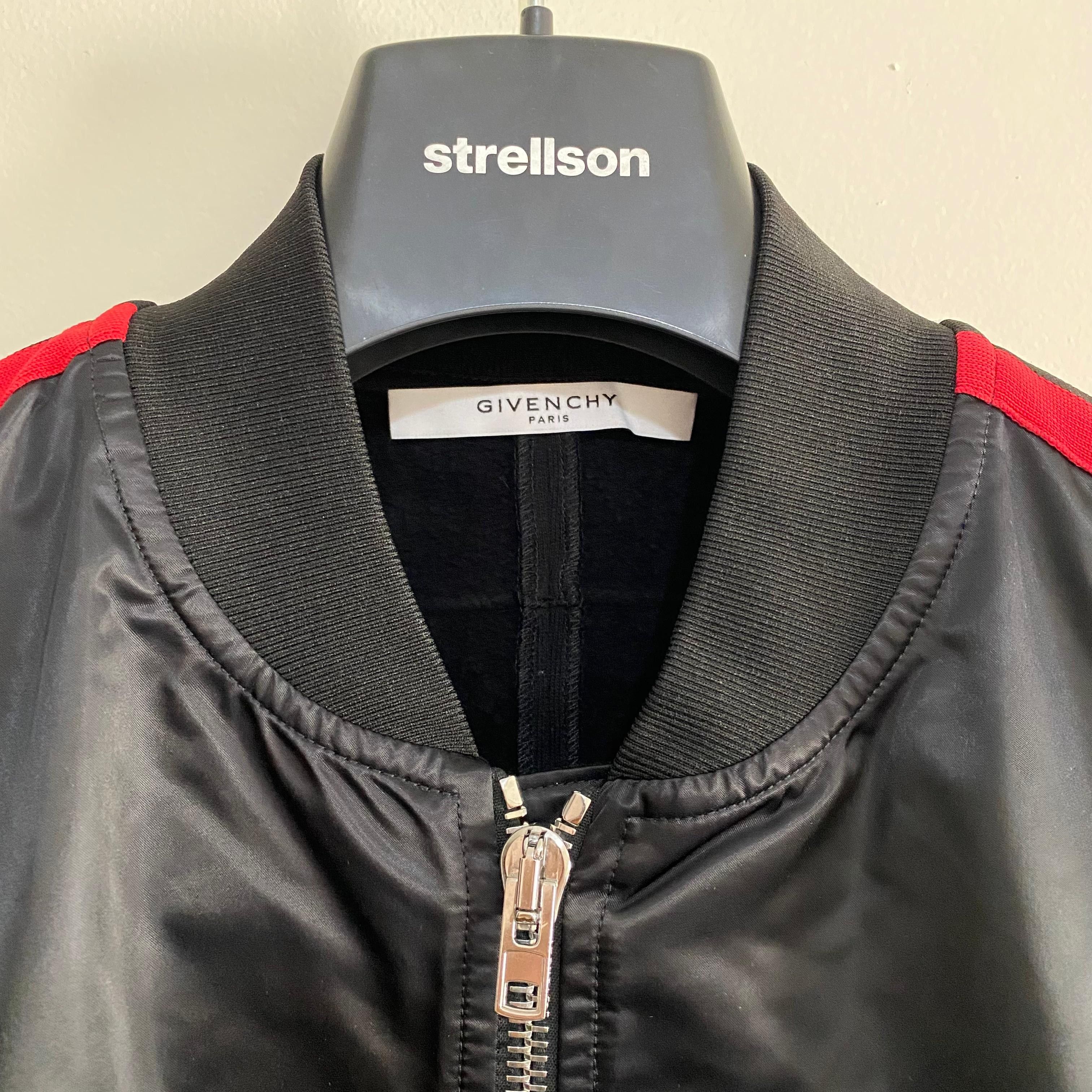 Givenchy Black and Red Contrast Tape Trim Bomber Jacket Size US M / EU 48-50 / 2 - 2 Thumbnail