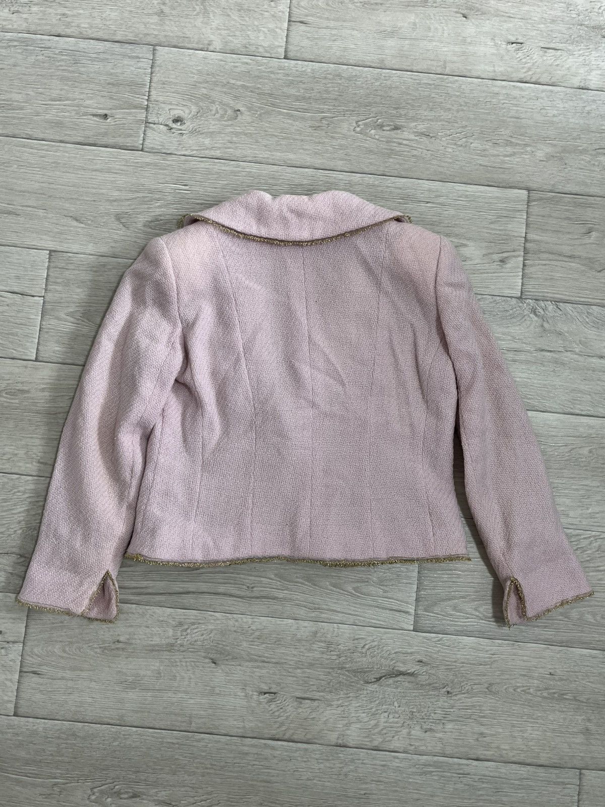 Other Edward Achour Paris Pastel Pink Tweed Jacket Size L FR 44 Size L / US 10 / IT 46 - 7 Thumbnail