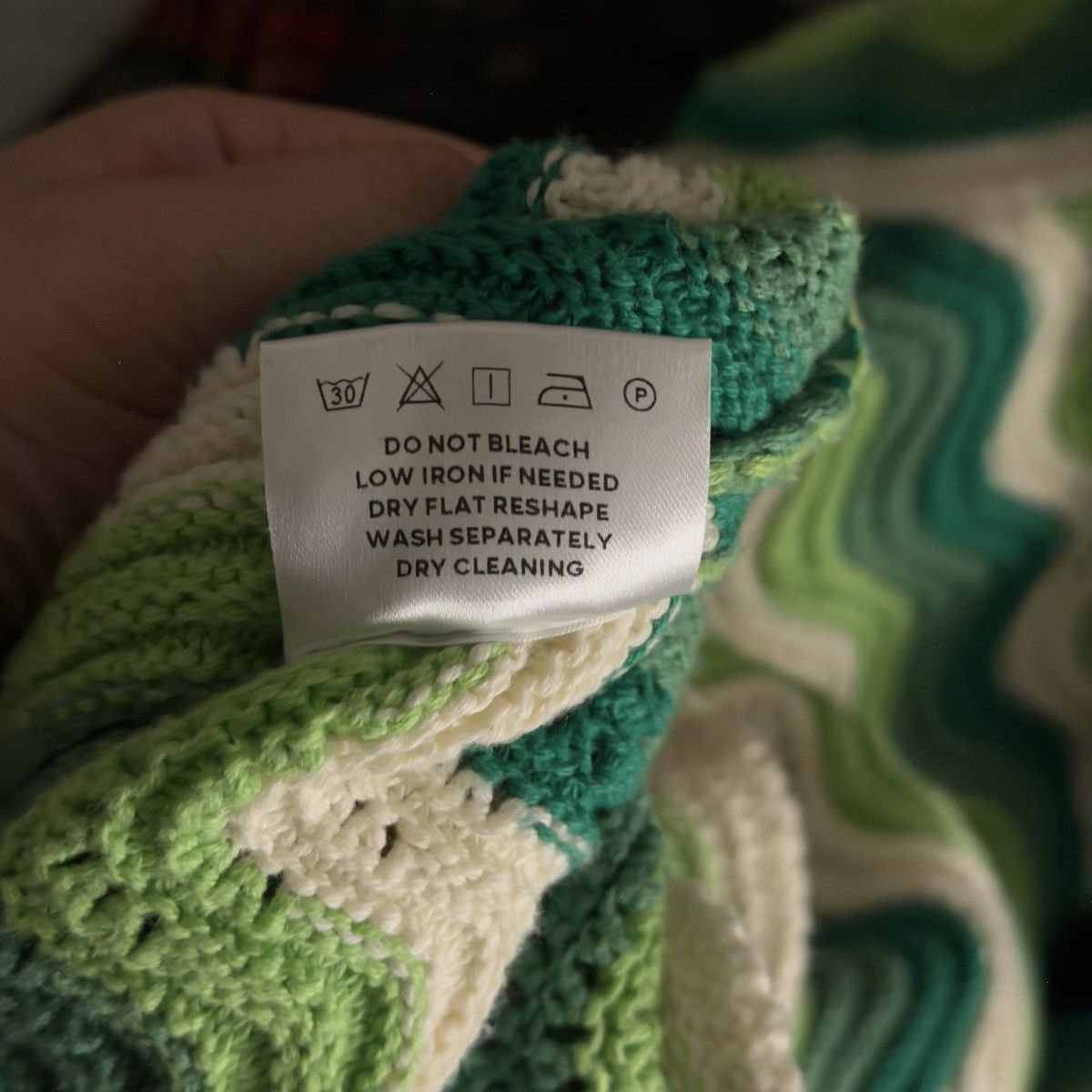 YITAI YITAI Green Wave Crochet Polo Cardigan L Size US L / EU 52-54 / 3 - 5 Thumbnail