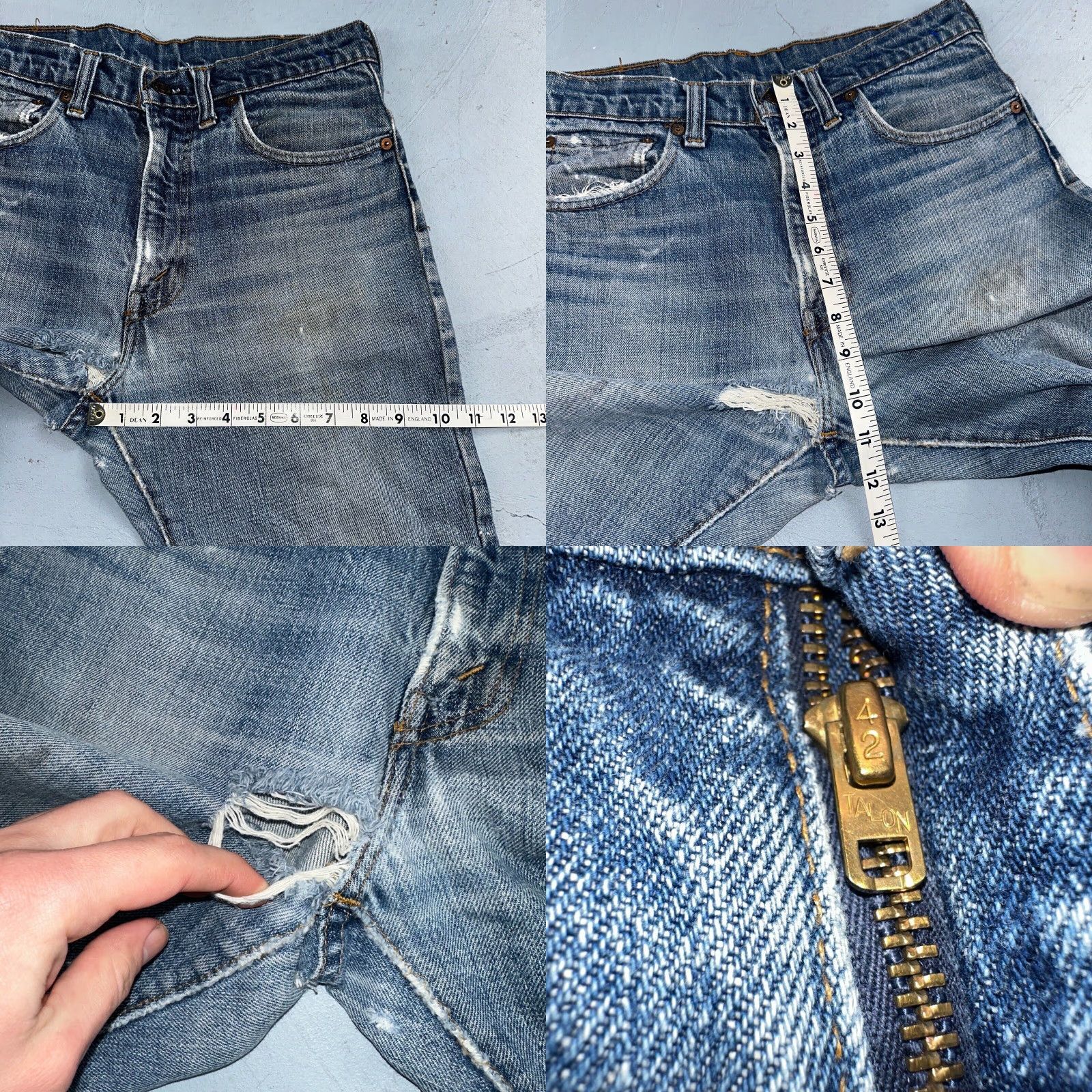 Levi's VINTAGE Levi's 517 Jeans Men 29x32 Blue Denim Bootcut Flare 70s USA Themed Size US 29 - 8 Thumbnail