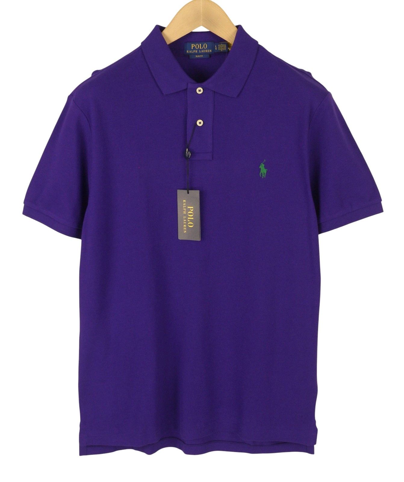 Ralph Lauren SLIM FIT L Purple Cotton Embroidered Logo 87877 Size US L / EU 52-54 / 3 - 3 Thumbnail