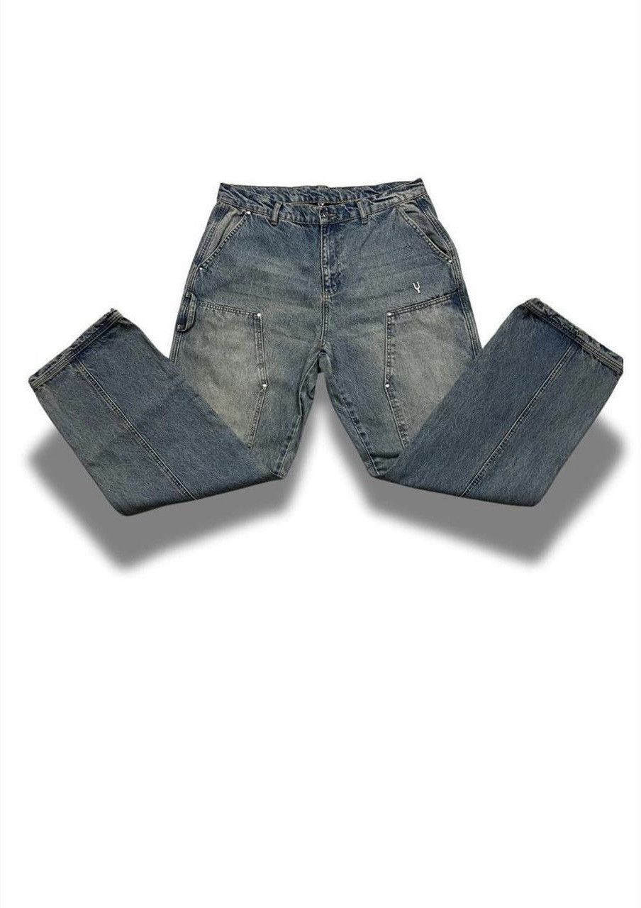 Designer YFM Denim Jeans Blue Size US 34 / EU 50 - 2 Thumbnail