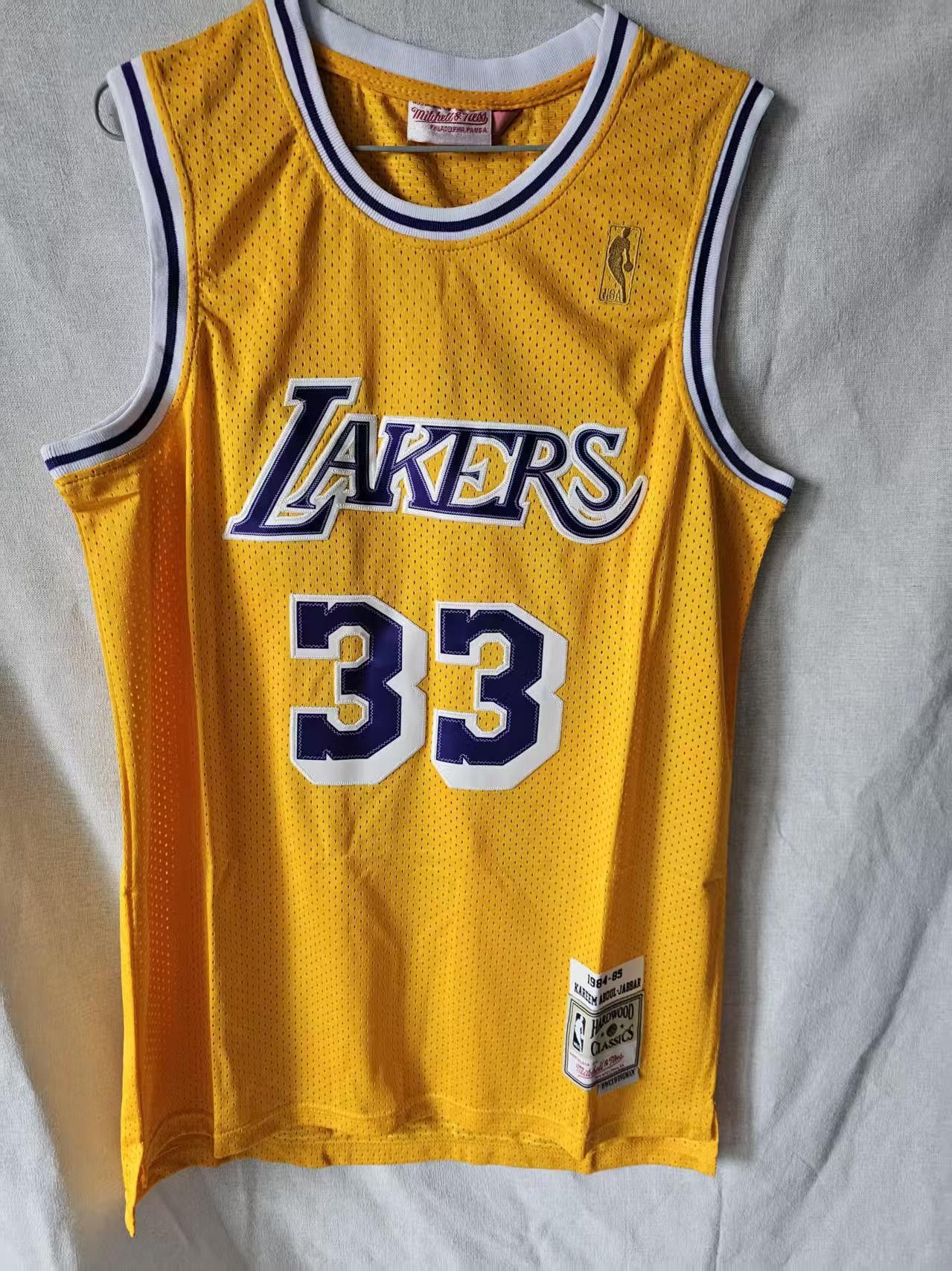 NBA Lakers #33 Abdul-Jabbar Jersey Yellow Size US XL / EU 56 / 4 - 2 Thumbnail