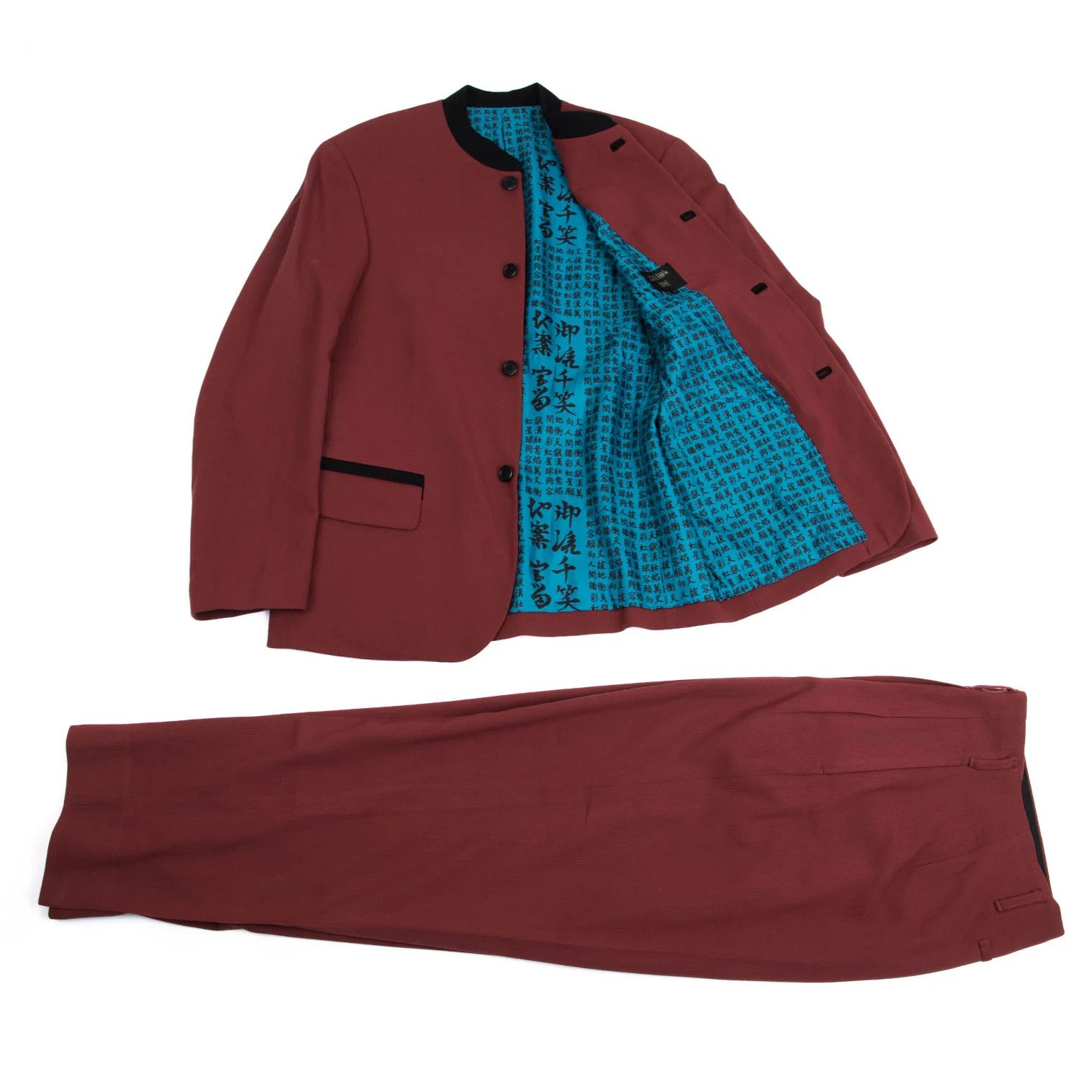 Jean Paul Gaultier Wool Mao Collar Jacket in Bordeaux Size 48 Size US M / EU 48-50 / 2 - 16 Thumbnail