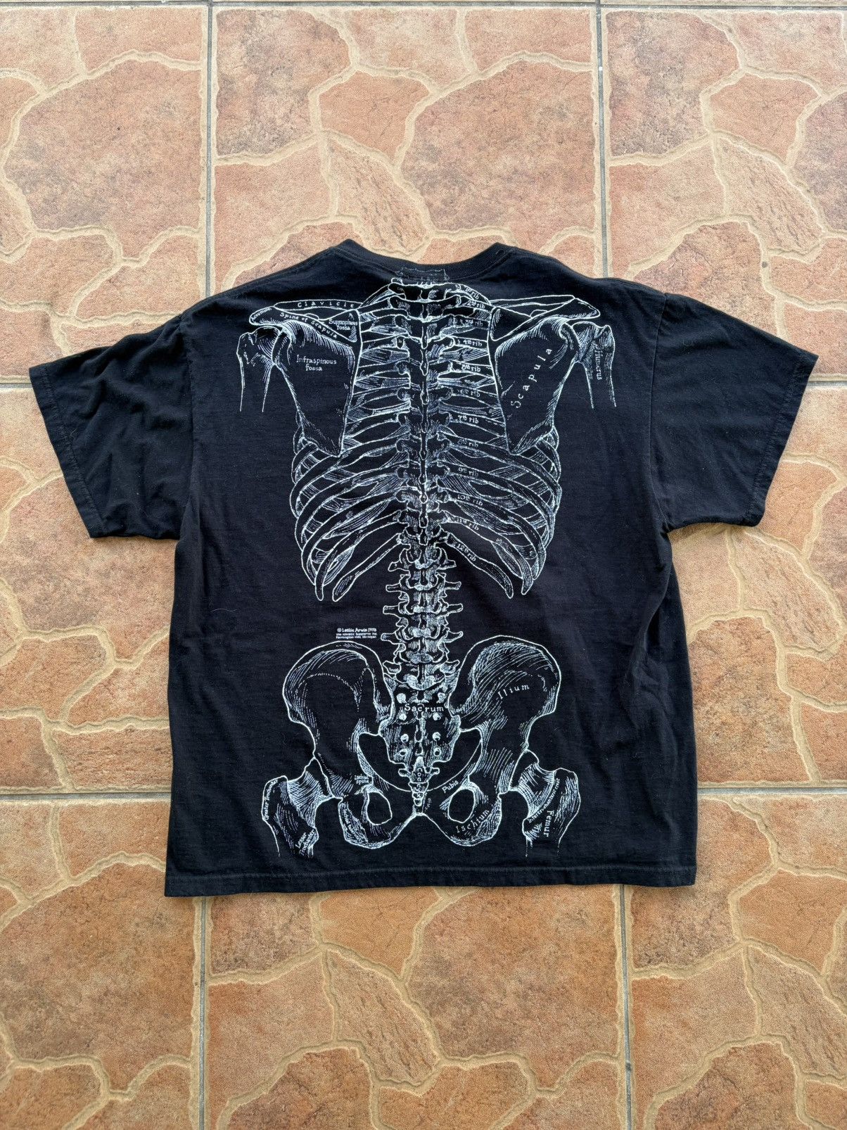 Gildan Vintage Skeleton Anatomy tee Size US XL / EU 56 / 4 - 3 Thumbnail