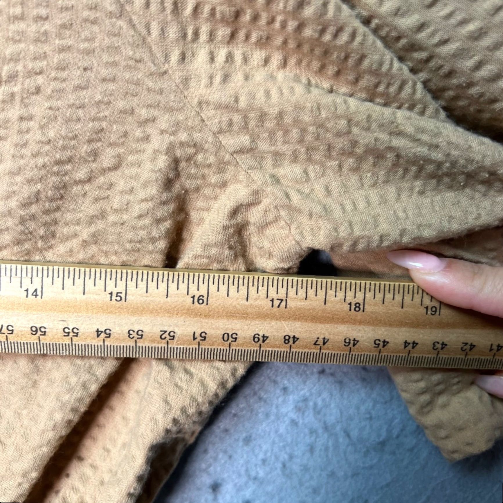 Madewell Madewell Dress Beig e Short Puff Sleeve Textured Cotton Elastic Waist Button Back A-Line Mini Women S Small Size S / US 4 / IT 40 - 5 Thumbnail
