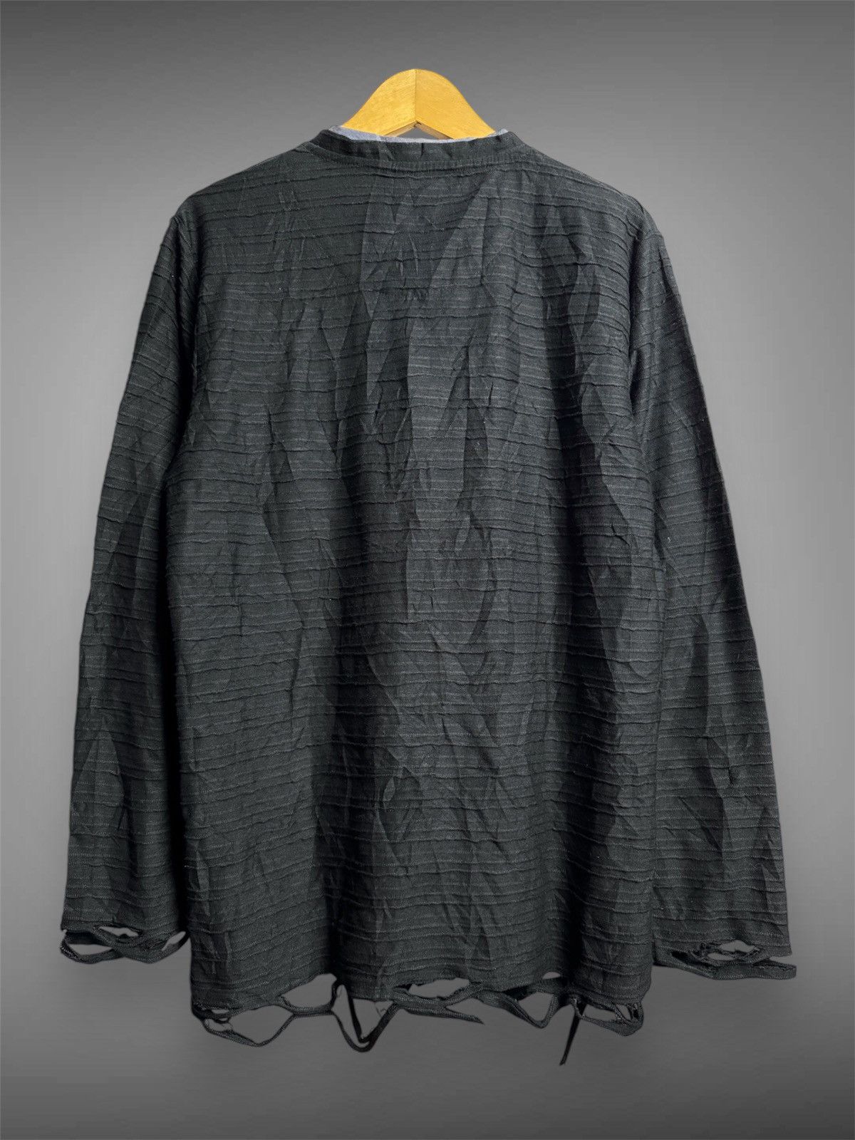 If Six Was Nine × Japanese Brand × Le Grande Bleu (L.G.B.) Delvate Distressed Japanese Style Stripe Long Sleeve Size US L / EU 52-54 / 3 - 2 Thumbnail