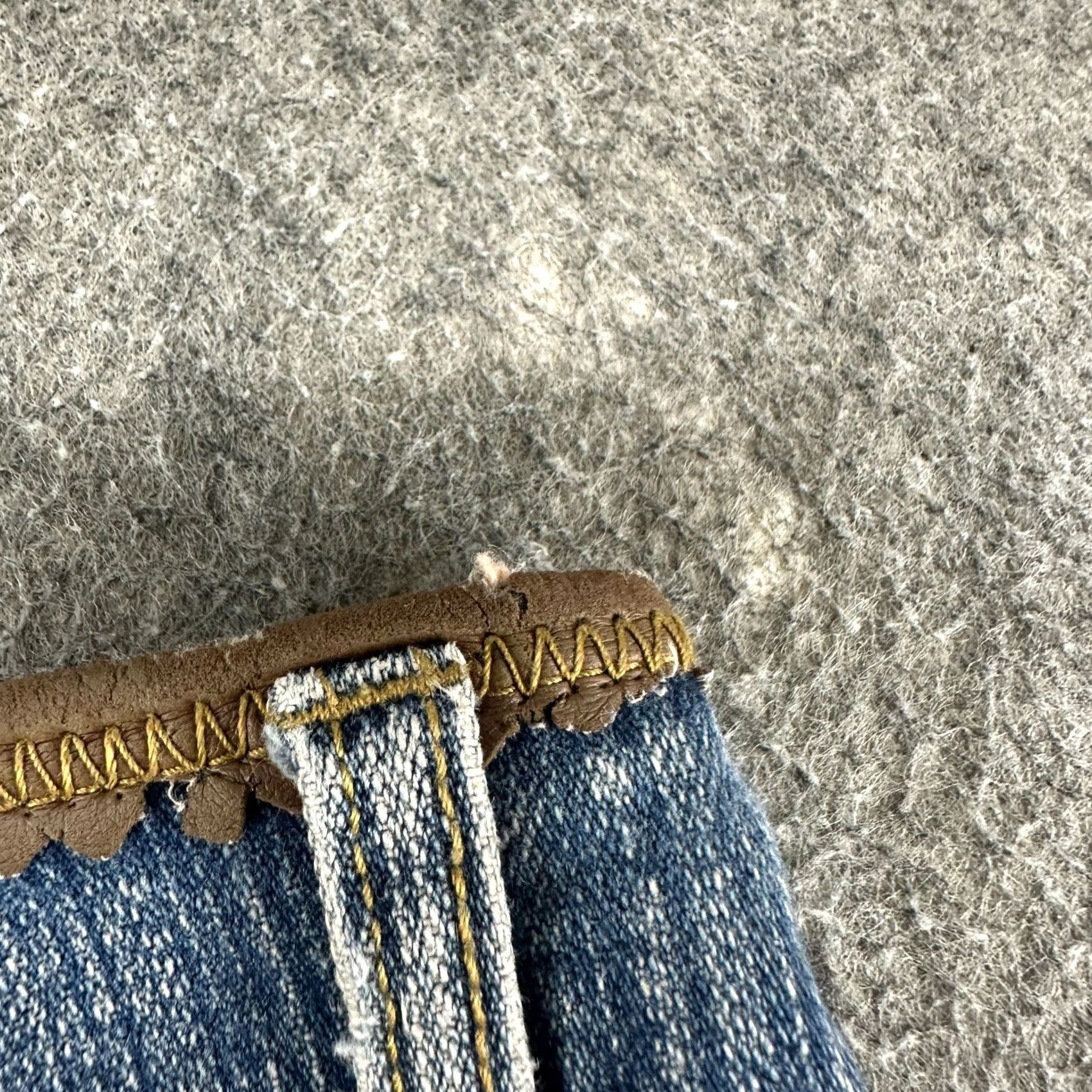 Vintage VINTAGE No Boundaries Jeans Juniors 7 Blue Flare Low Rise Faux Leather 2000s Y2K Jeans Boots Size 28" / US 6 / IT 42 - 5 Thumbnail