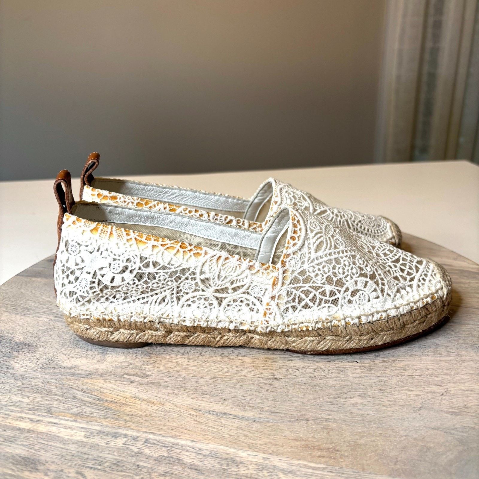 Chloe Chloé Fabri Lace Espadrilles White 38 Women's Shoes NIB Size US 8 / IT 38 - 3 Thumbnail