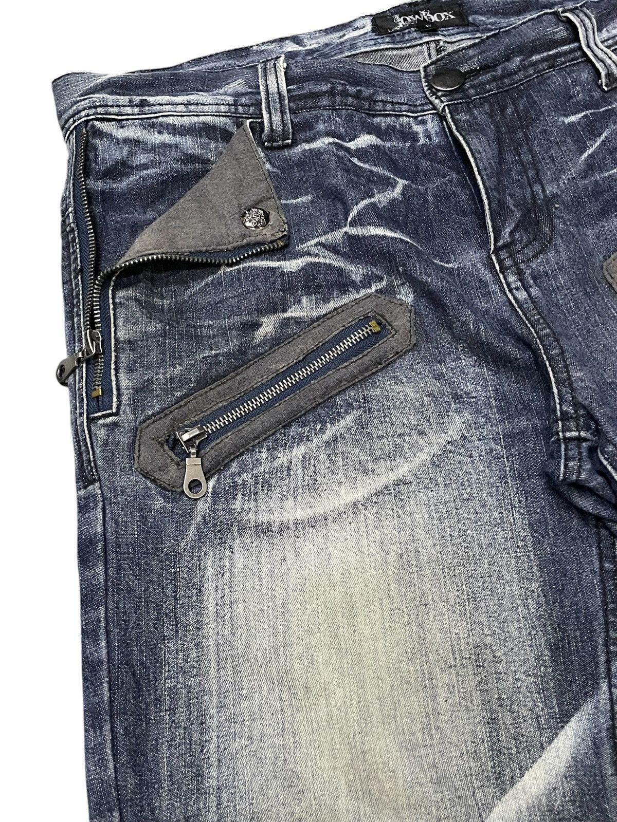 Hysteric Glamour × LOWBOX Lowbox Japan Claw Mark Whiskers Flared Jeans Size US 34 / EU 50 - 11 Thumbnail