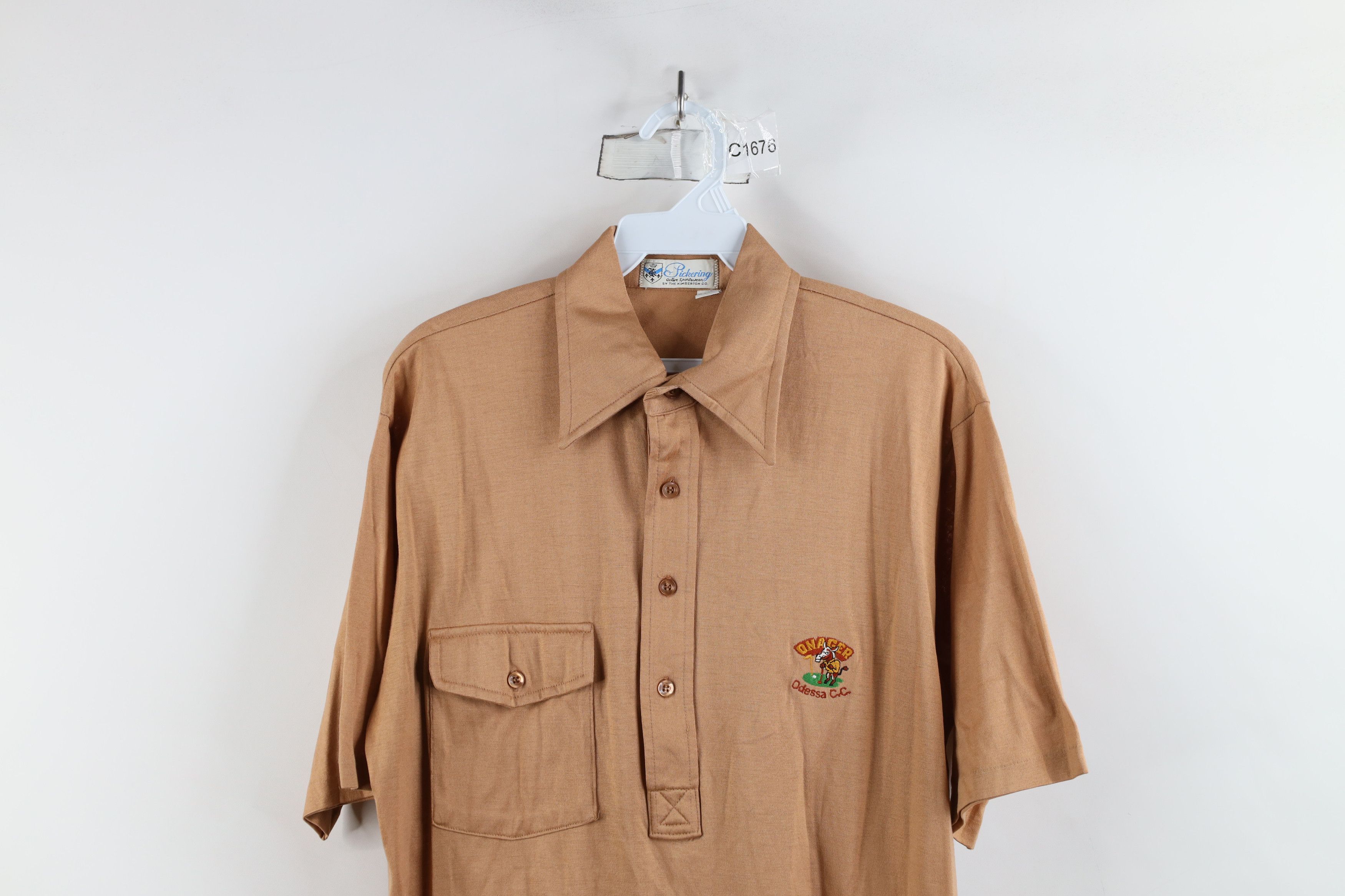 Vintage Vintage 70s Odessa Country Club Knit Golf Polo Shirt USA Size US M / EU 48-50 / 2 - 2 Thumbnail