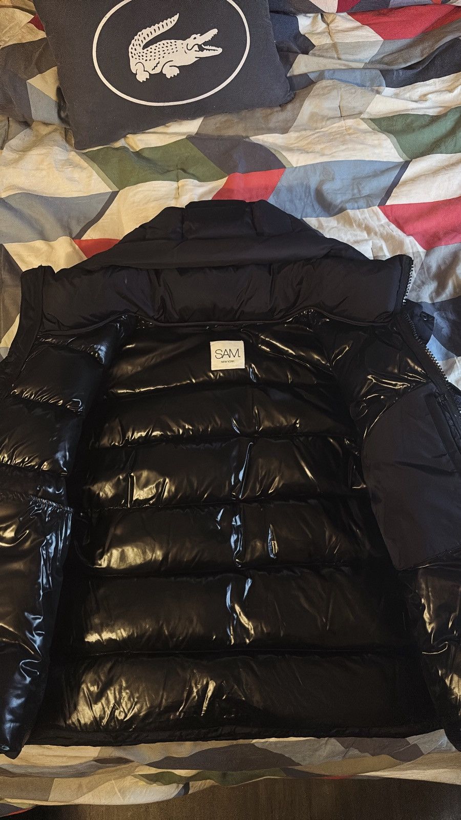 SAM. Mens Glacier Navy Blue Down Puffer Sams Jacket Size US M / EU 48-50 / 2 - 1 Thumbnail
