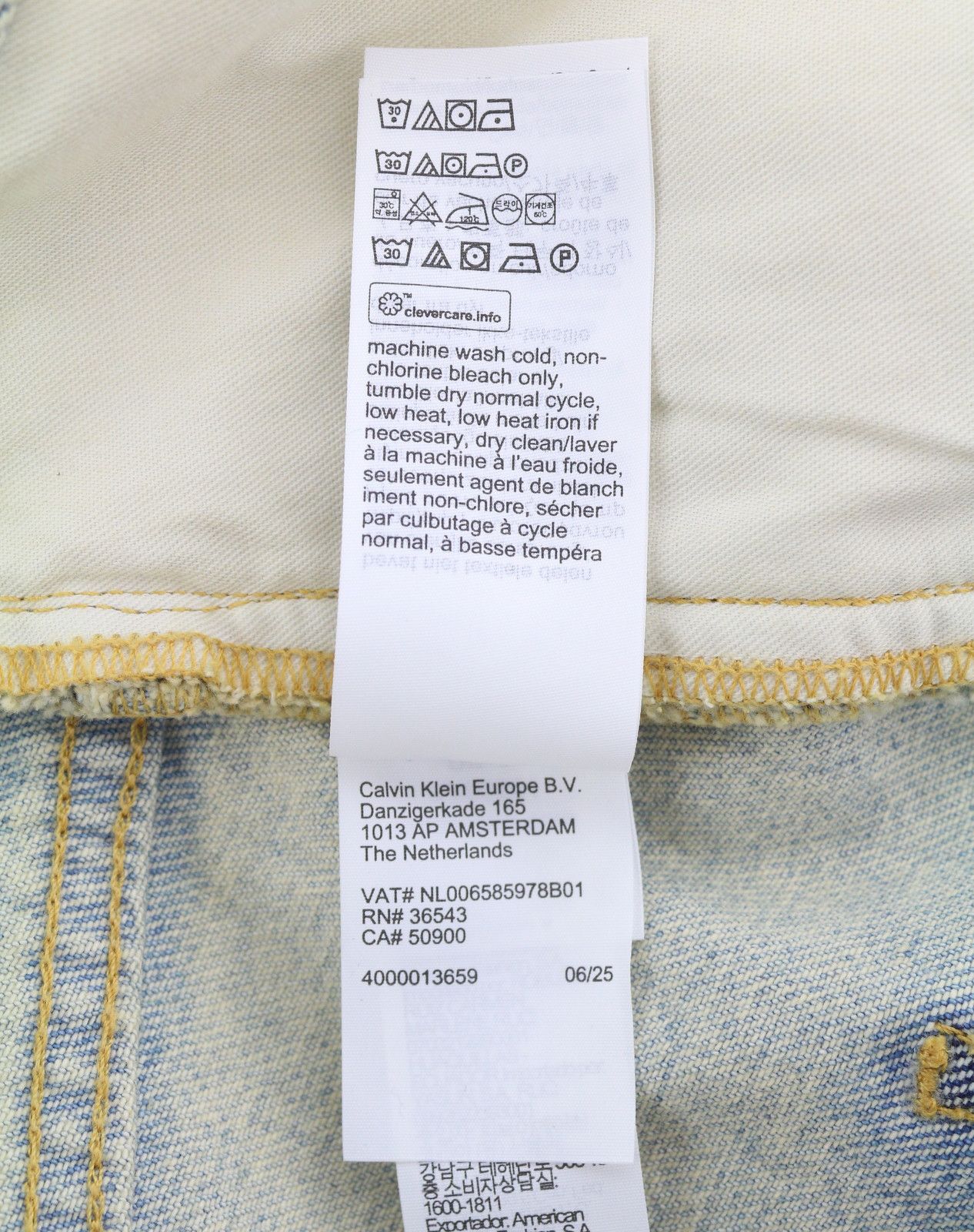 Calvin Klein W26/L32 Light Blue Faded Wide Relaxed 87830 Size 26" / US 2 / IT 38 - 8 Thumbnail