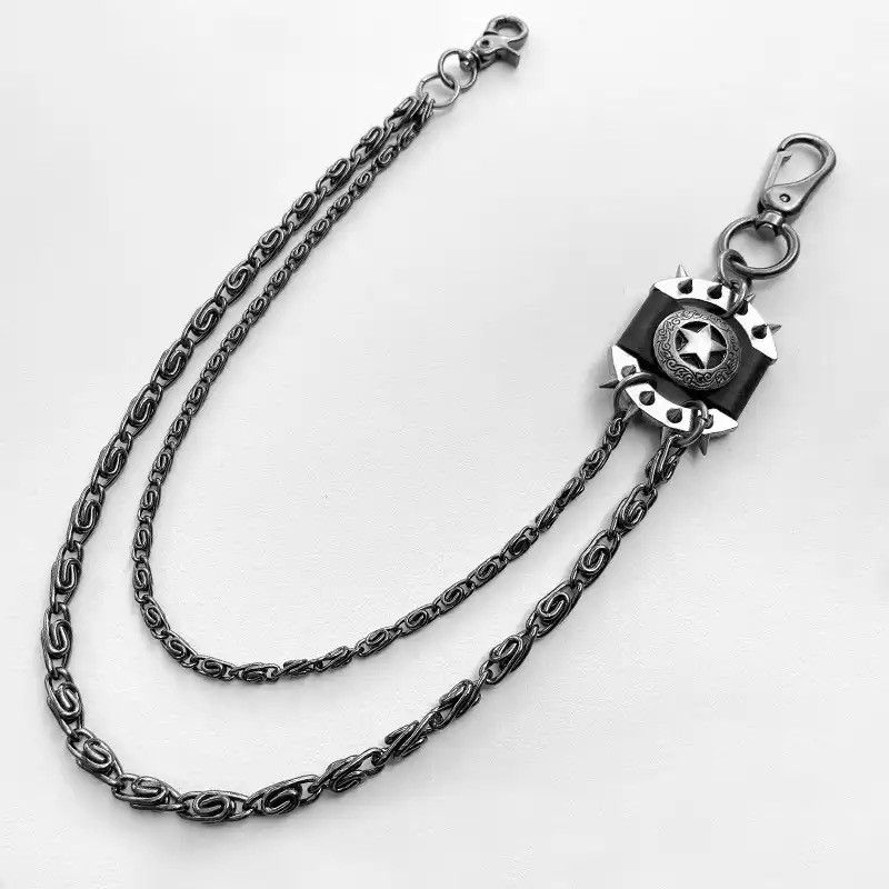 Vintage Unisex Trendy Metal Punk Wallet Belt Keychain Size ONE SIZE - 4 Thumbnail