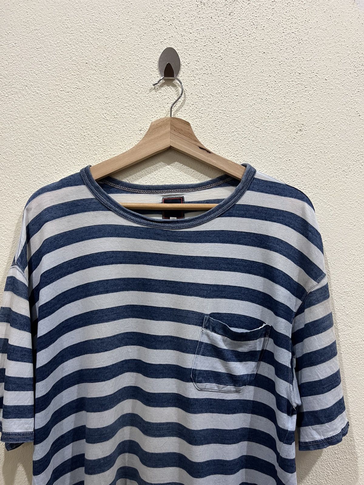 Full Count & Co. Full Count Striped Single Pocket Tshirt Size US L / EU 52-54 / 3 - 3 Thumbnail