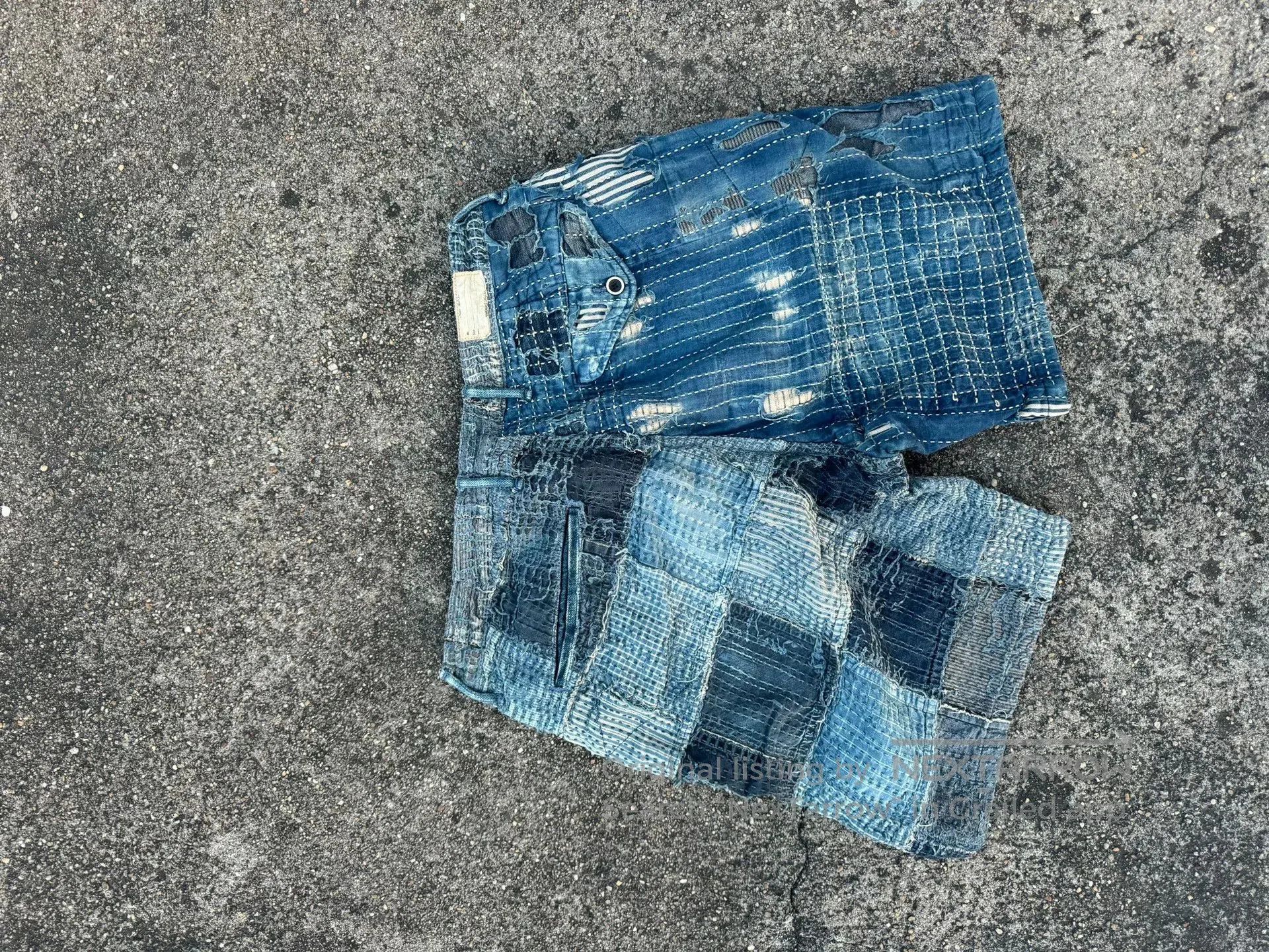 Kapital Kapital Boro Stitching Denim Shorts. Size US 31 - 4 Thumbnail