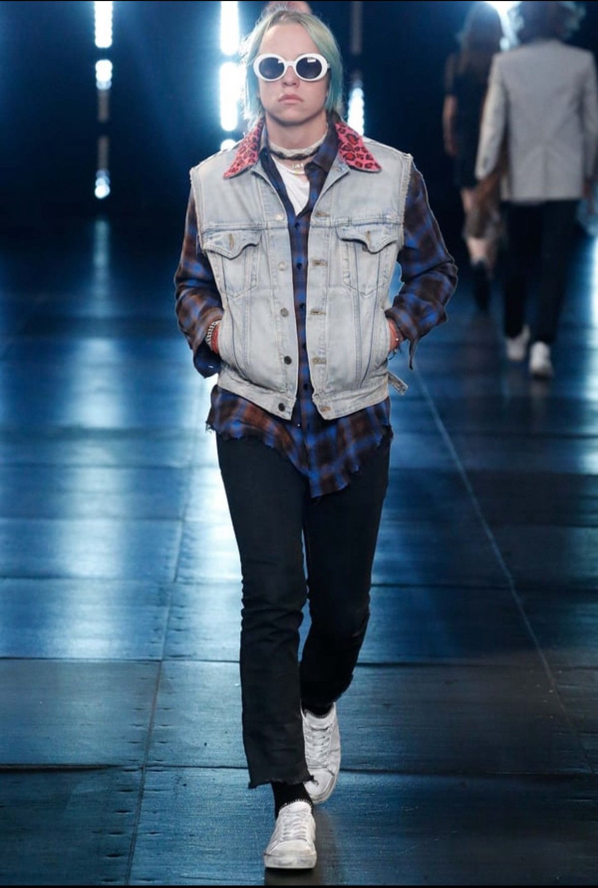 Saint Laurent SS16 by Hedi Slimane Denim Vest