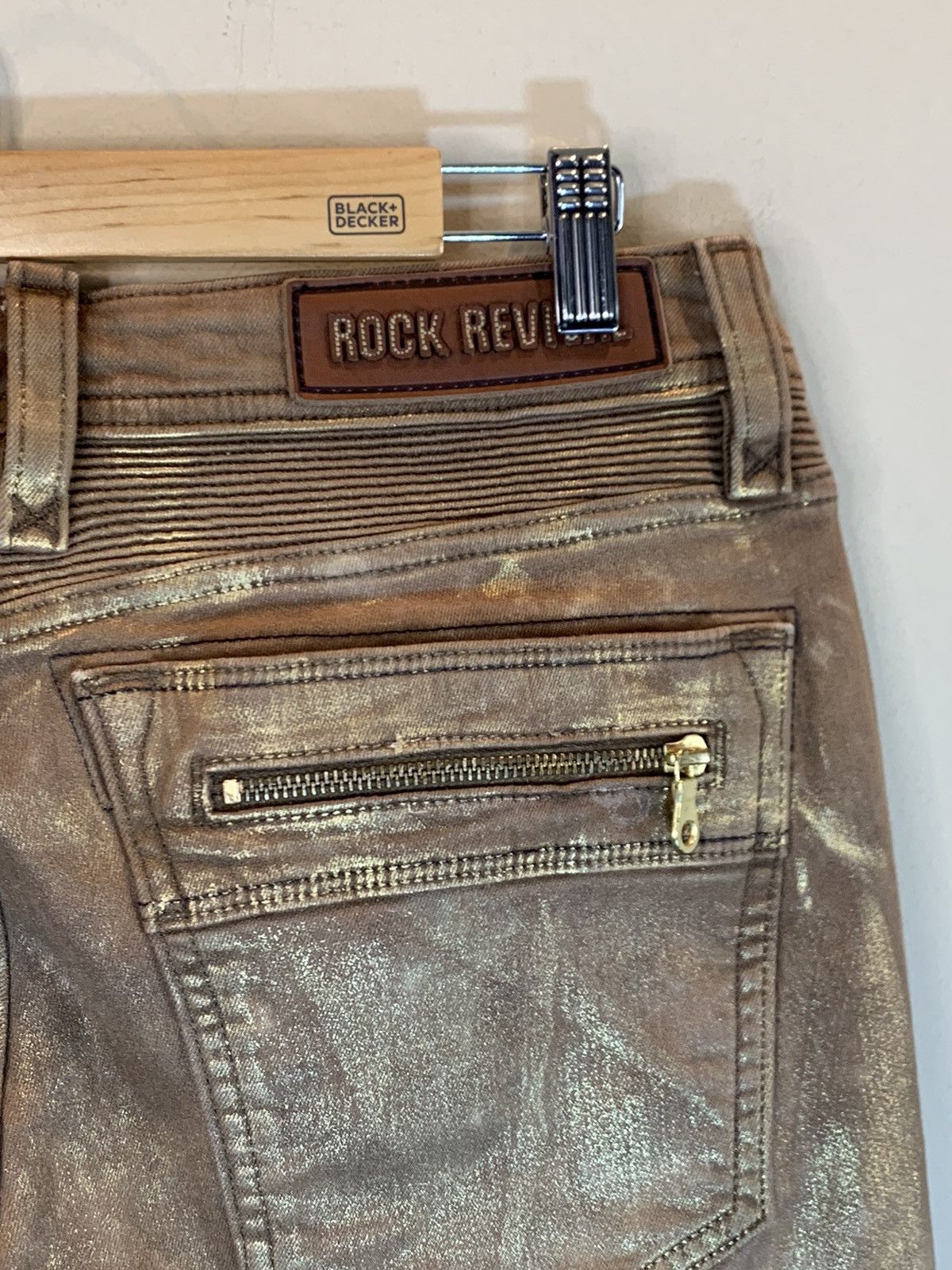 Rock Revival *RARE* New Rock Revival Distressed Biker Moto Denim Jeans Size US 34 / EU 50 - 8 Thumbnail